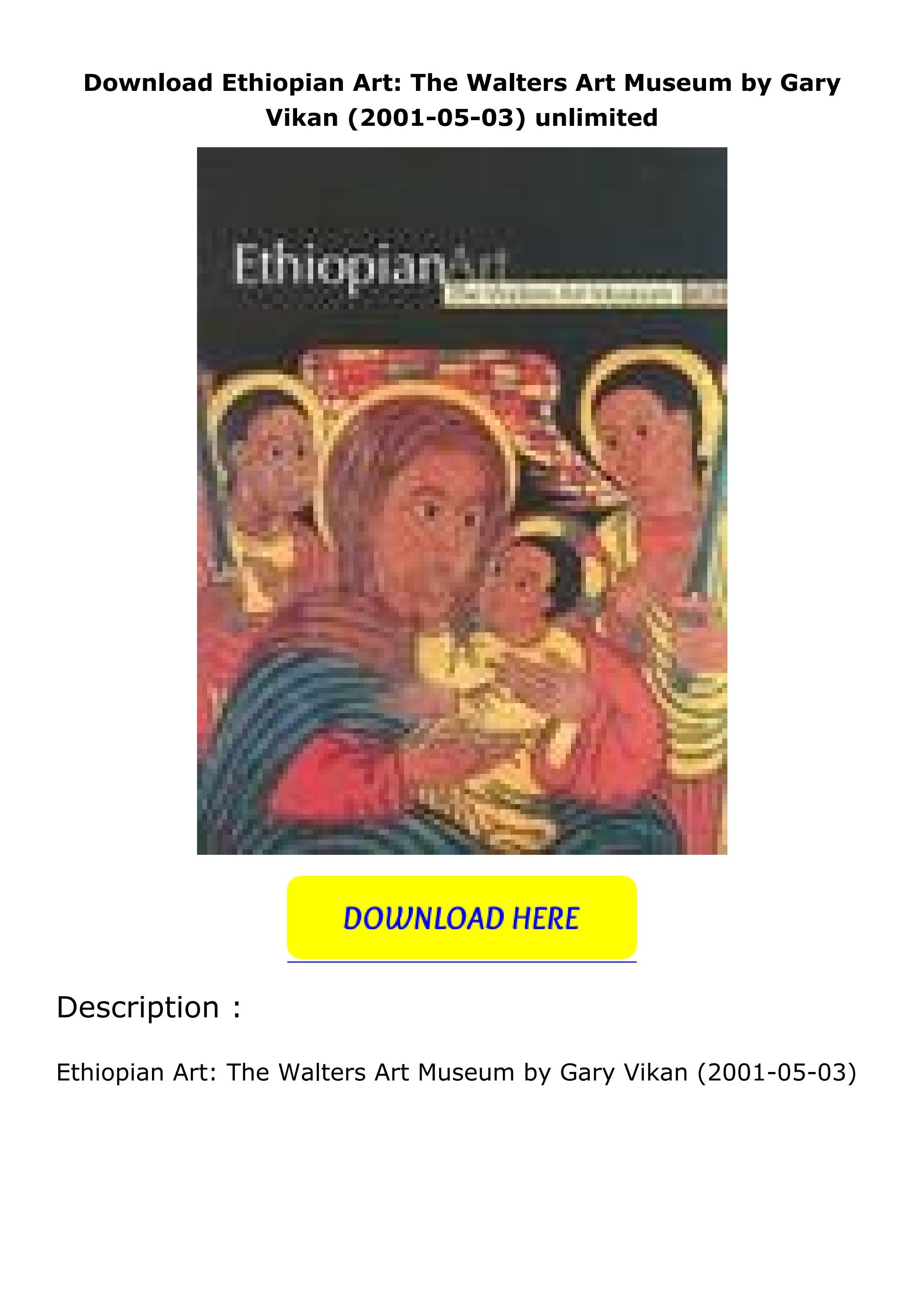Download Ethiopian Art The Walters Art Museum by Gary Vikan (200105