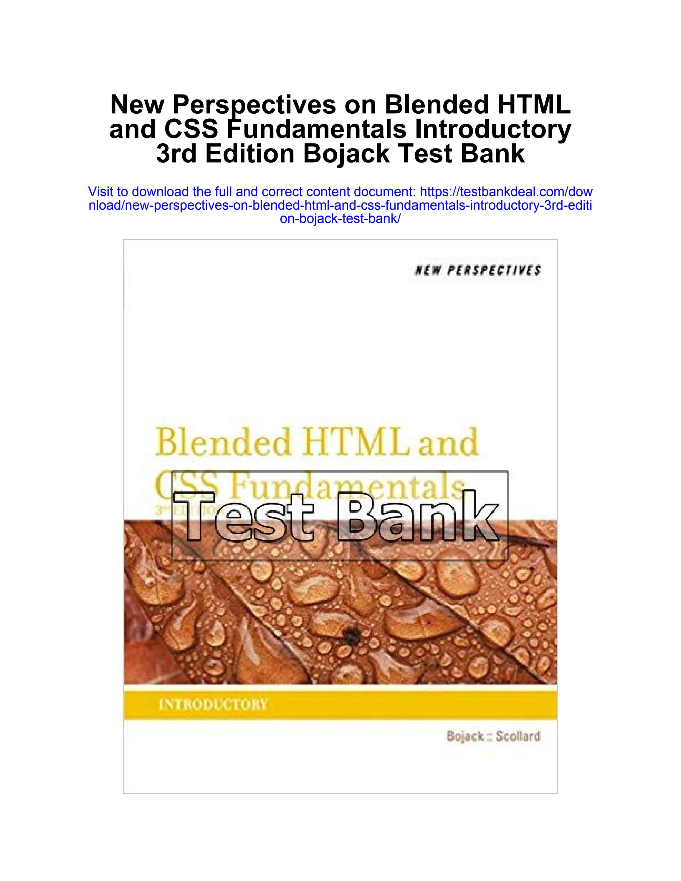 New perspectives on blended html and css fundamentals introductory 3rd ...
