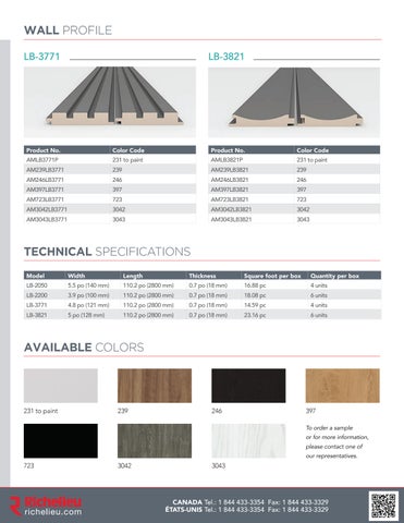 Richelieu: AGT Wall Profiles 第 2 页