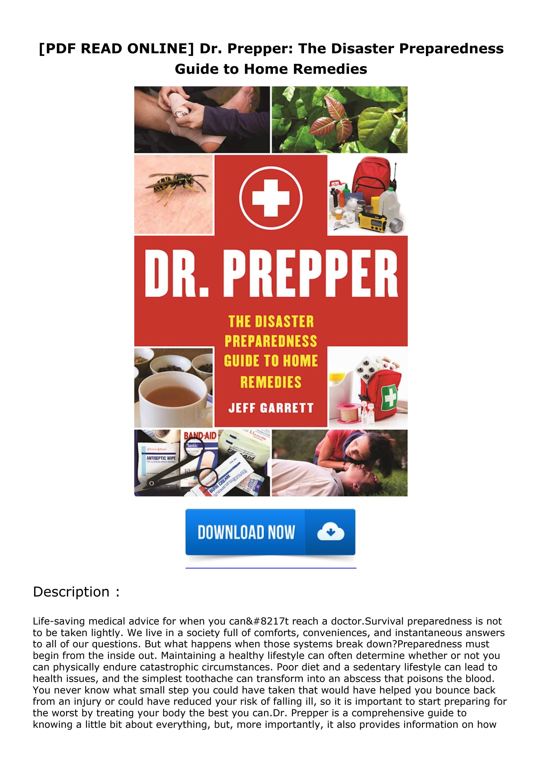 [PDF READ ONLINE] Dr. Prepper: The Disaster Preparedness Guide to Home ...