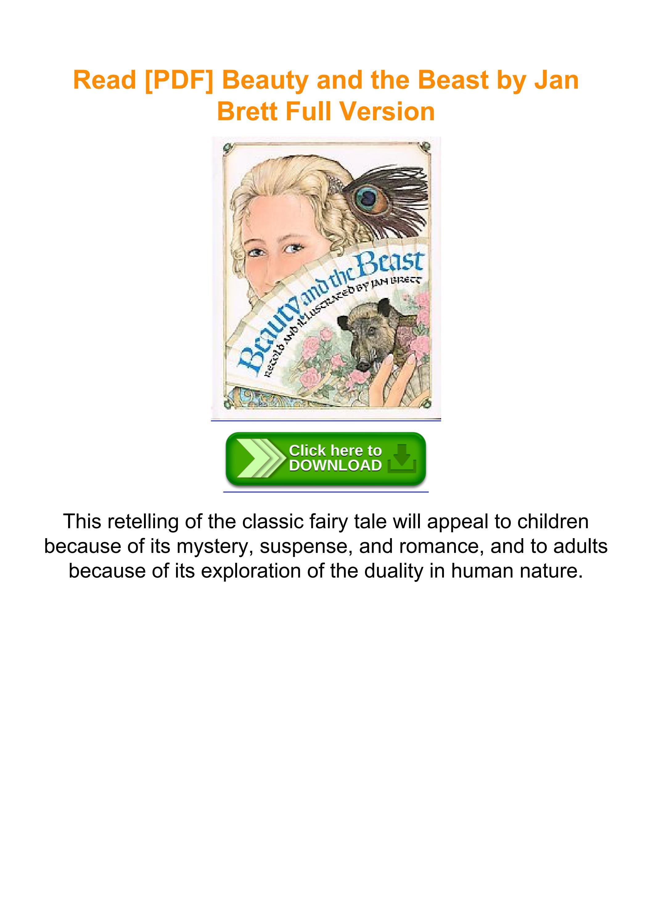 Read [PDF] Beauty and the Beast by JeanneMarie Leprince de Beaumont