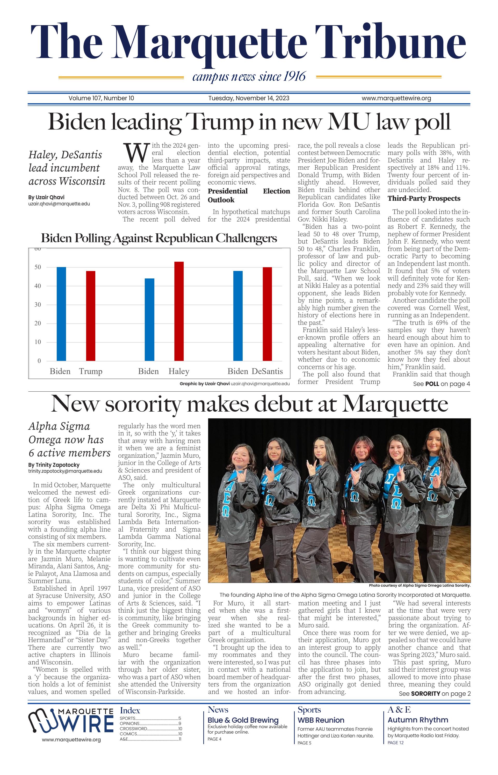 Marquette Tribune I November 14, 2023 by Marquette Tribune Issuu