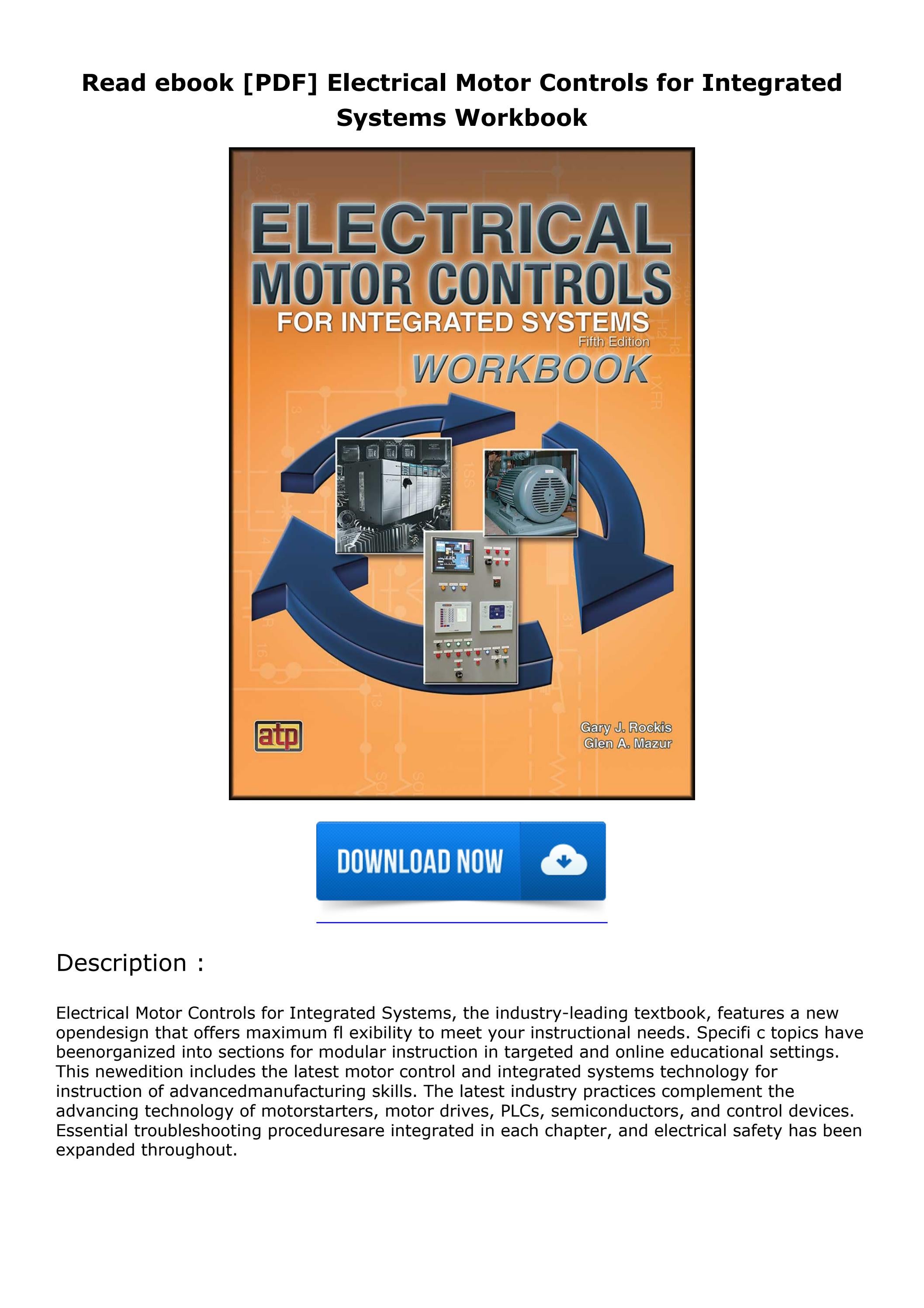 Read ebook [PDF] Electrical Motor Controls for Integrated Systems