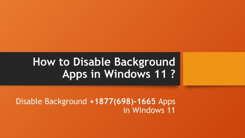 Background Apps Windows 11 How To Disable Background Apps In Windows