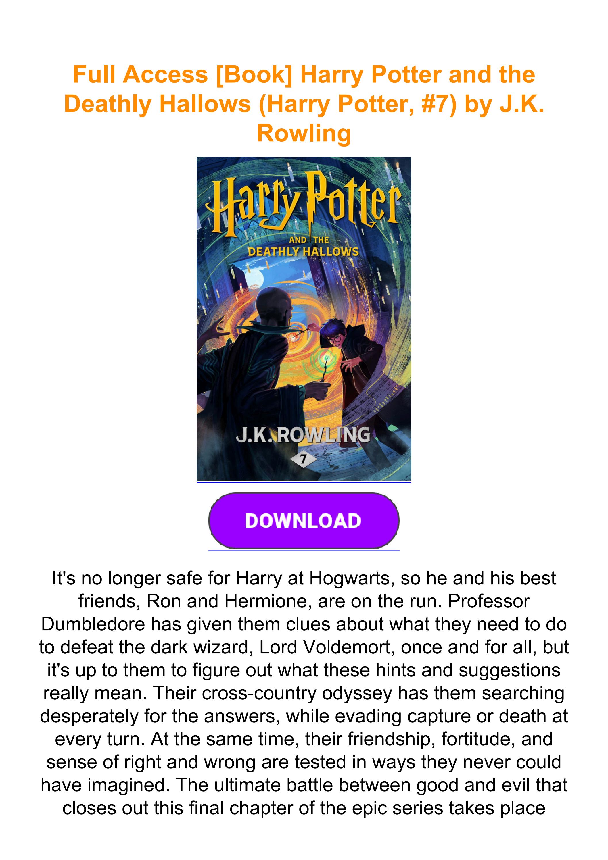 Full Access [PDF] Harry Potter and the Deathly Hallows (Harry Potter ...
