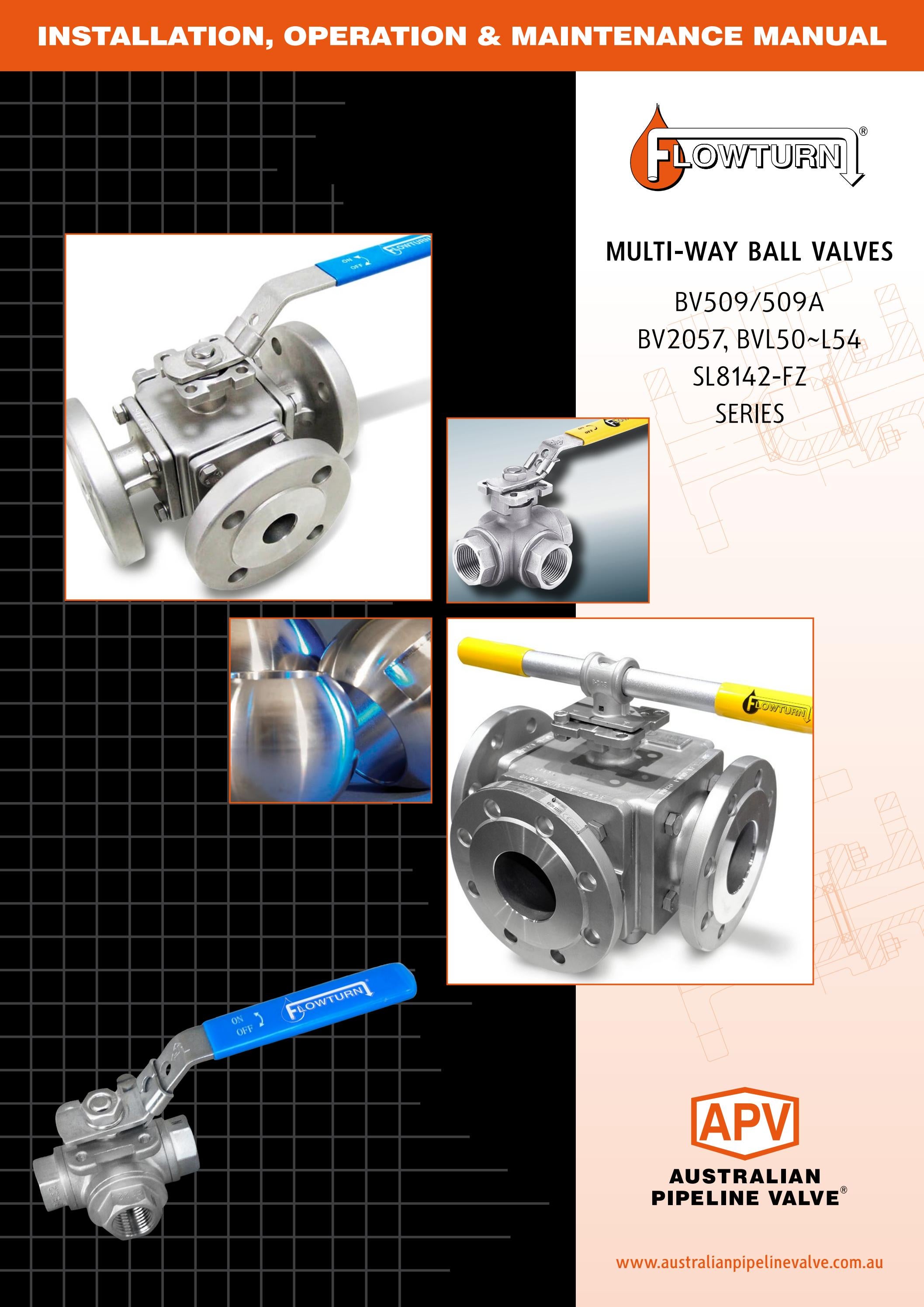 Flowturn Multiway Ball Valve IOM by Australian Valve Centre Issuu