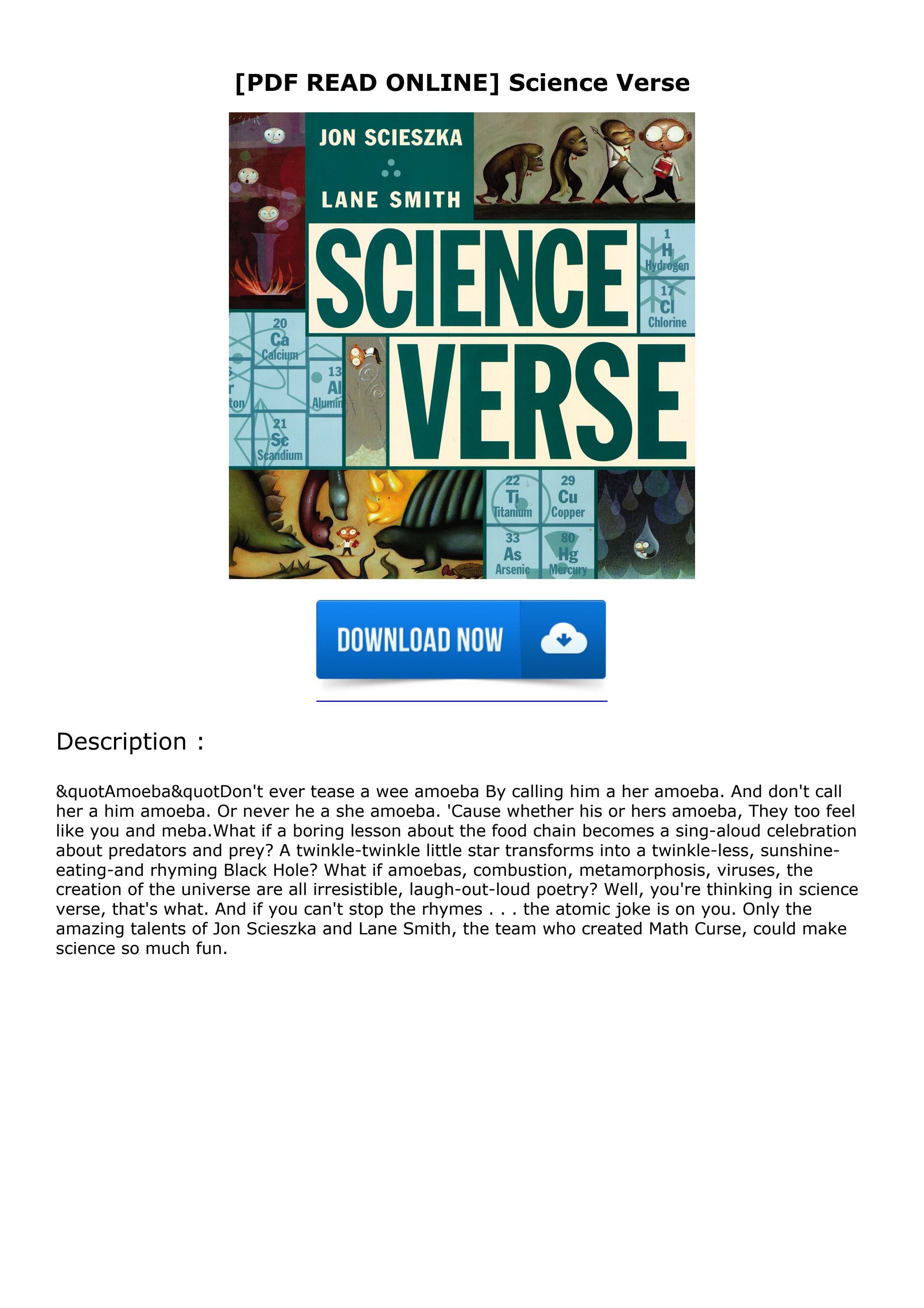 [PDF READ ONLINE] Science Verse by calebknightase Issuu
