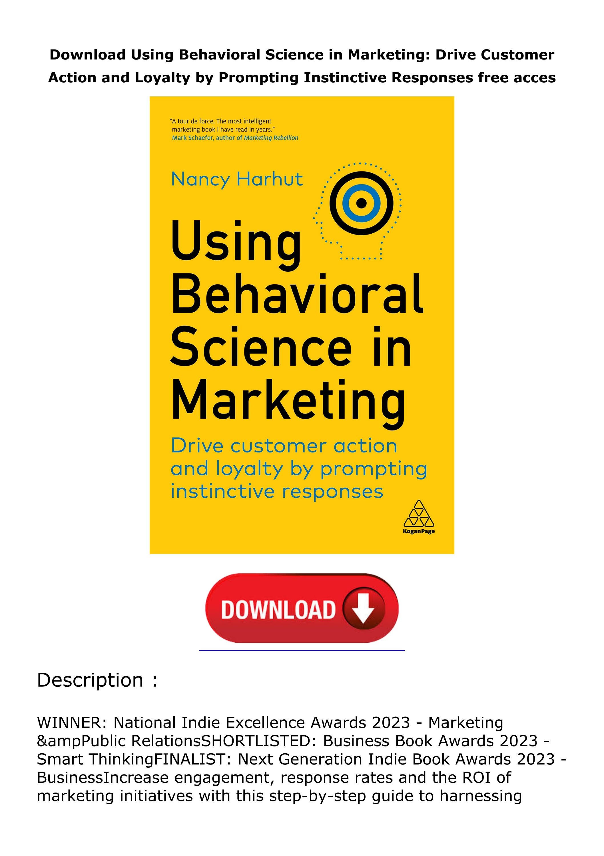 Download Using Behavioral Science In Marketing Drive Customer Action download-using-behavioral-science-in-marketing-drive-customer-action