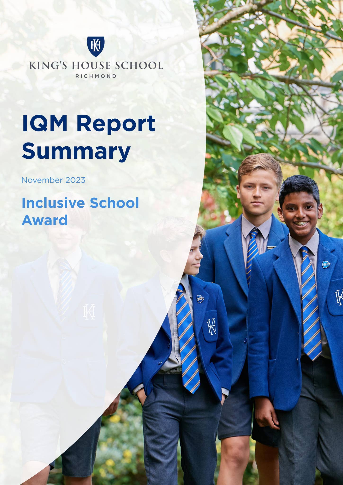 King’s House School Inclusive School Award Report Summary | November ...