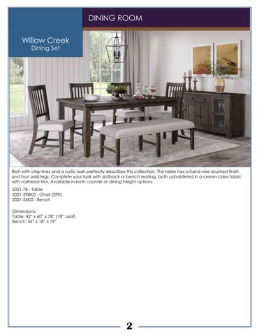 Red Dirt Furniture Co. 家具目录 · Jofran Dining 家具 第 3 页