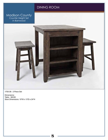 Red Dirt Furniture Co. 家具目录 · Jofran Dining 家具 第 9 页