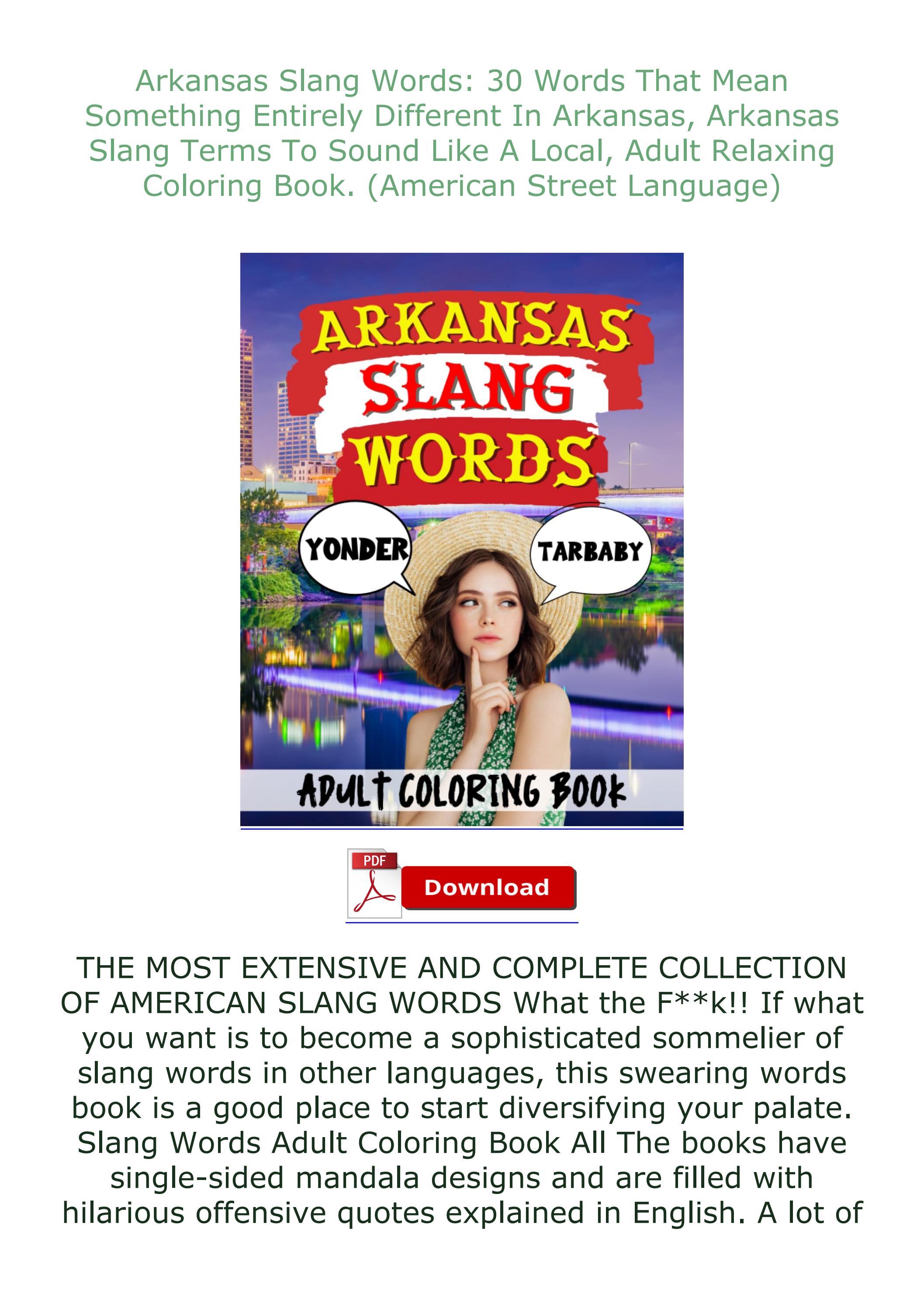 [PDF] Arkansas Slang Words 30 Words That Mean Something Entirely Different In Arkansas