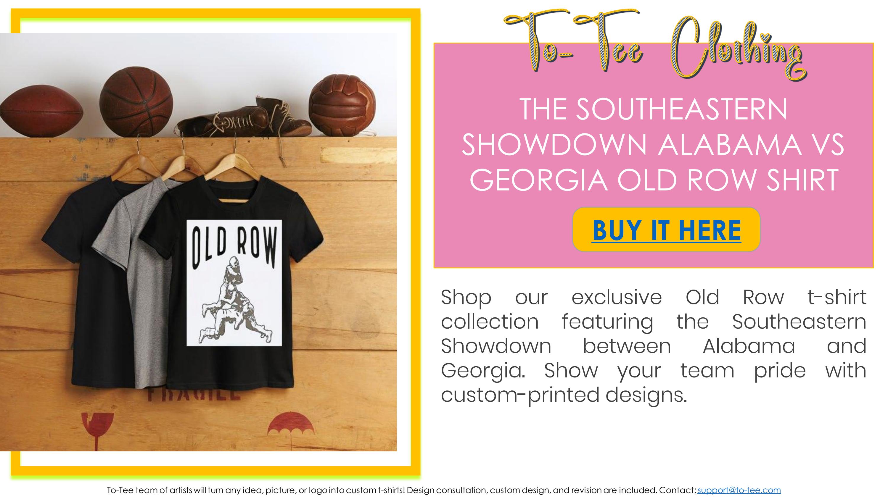 The Southeastern Showdown Alabama Vs Old Row Shirt by
