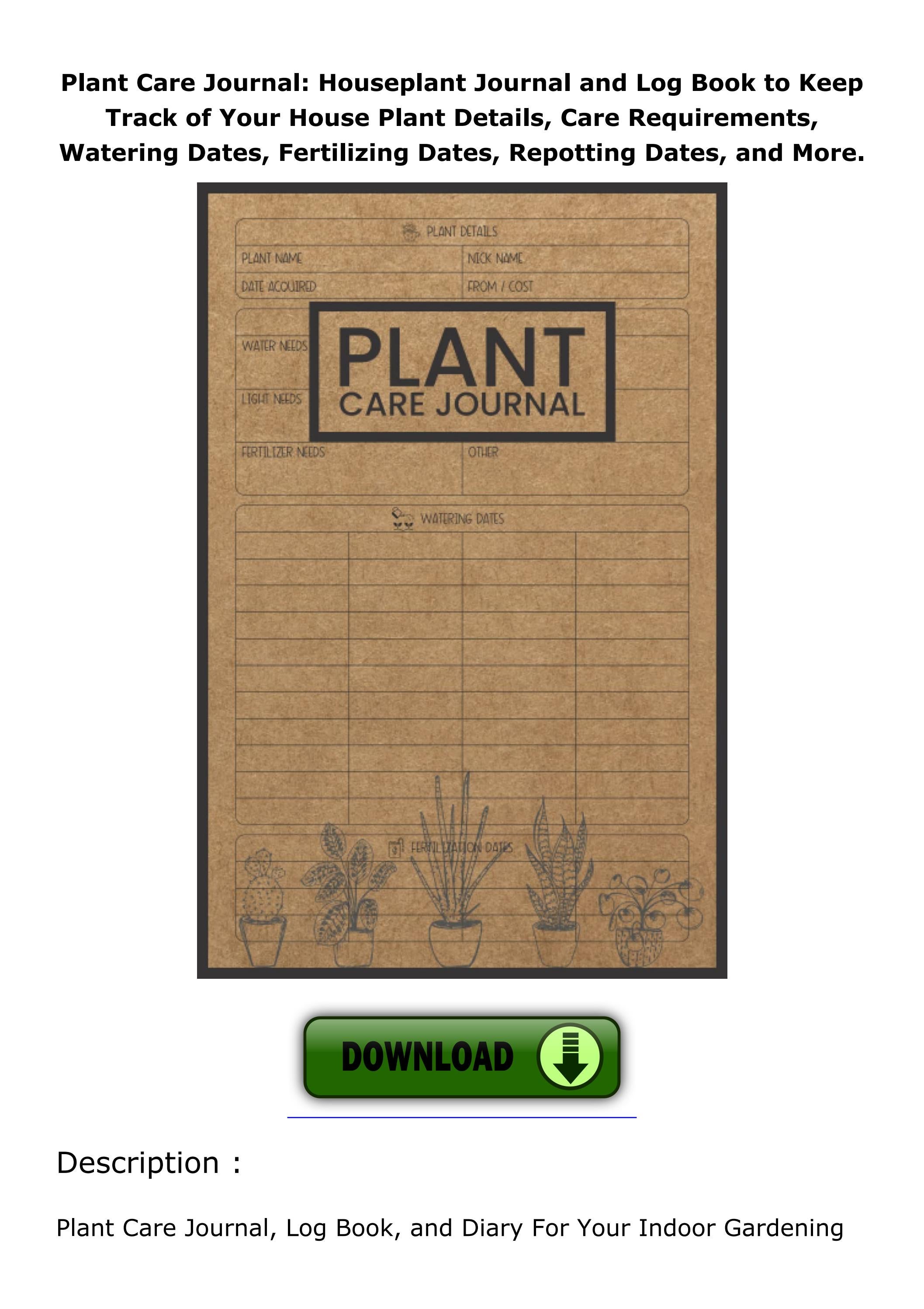 [READ DOWNLOAD] PlantBased Diet Journal for Beginners Food & Fitness