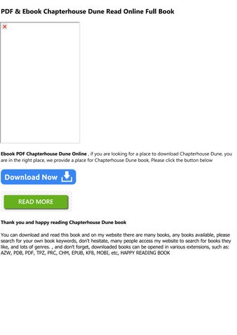 PDF DOWNLOAD Chapterhouse Dune Pre Order By.
