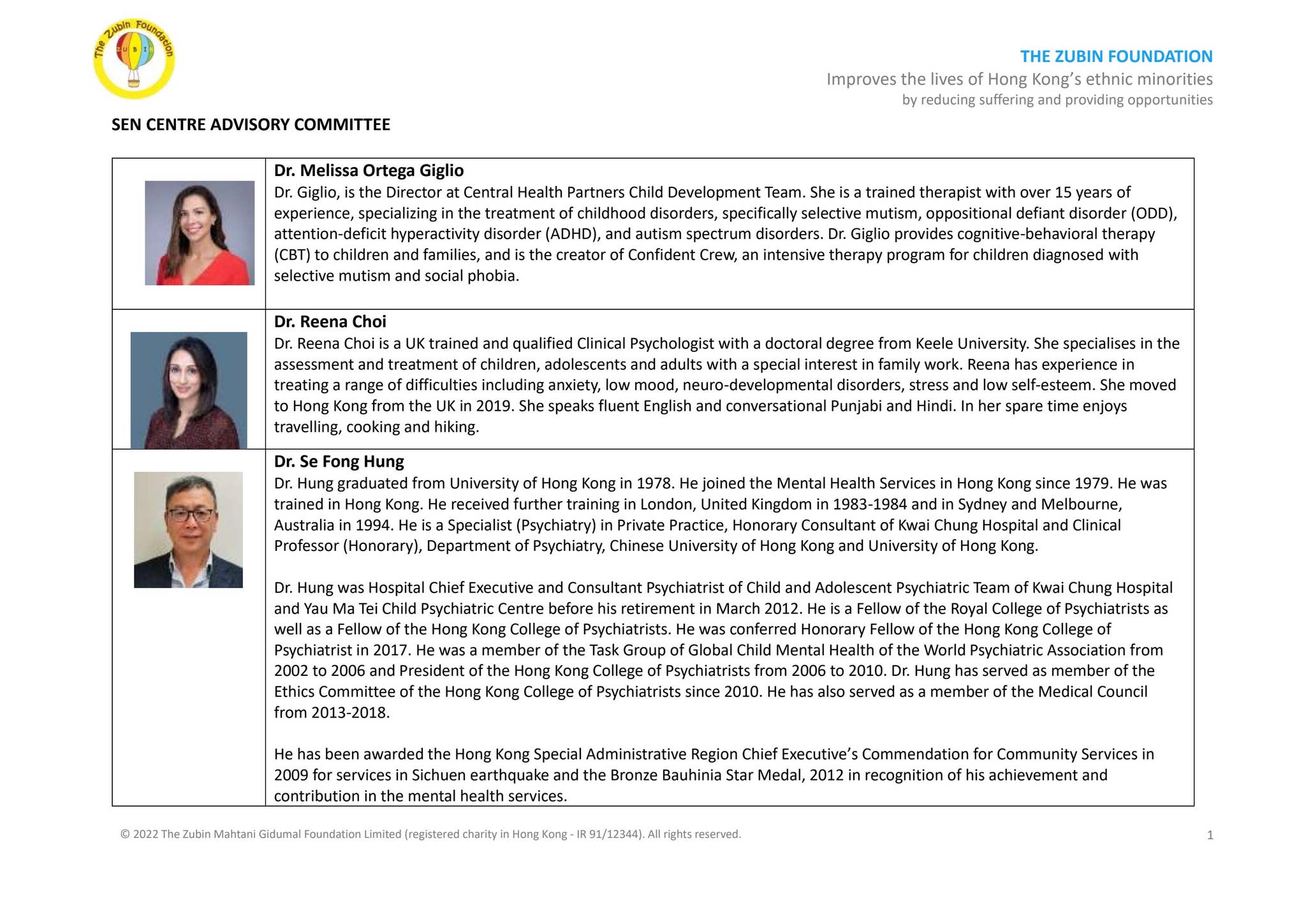 SEN Centre - Advisory Committee 2022 by The Zubin Foundation - Issuu