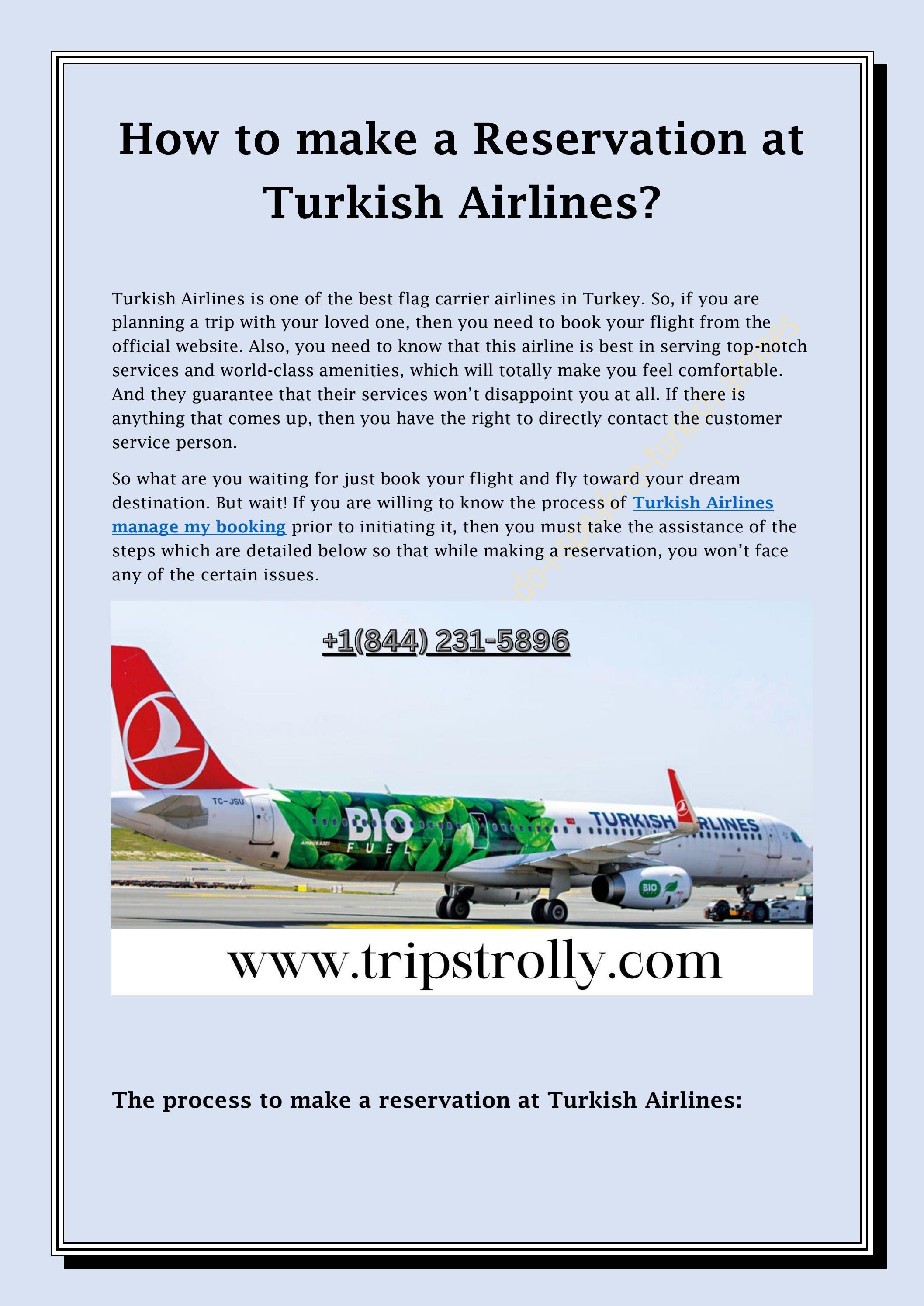 How to make a reservation with Turkish Airlines? by tripstrolly Issuu