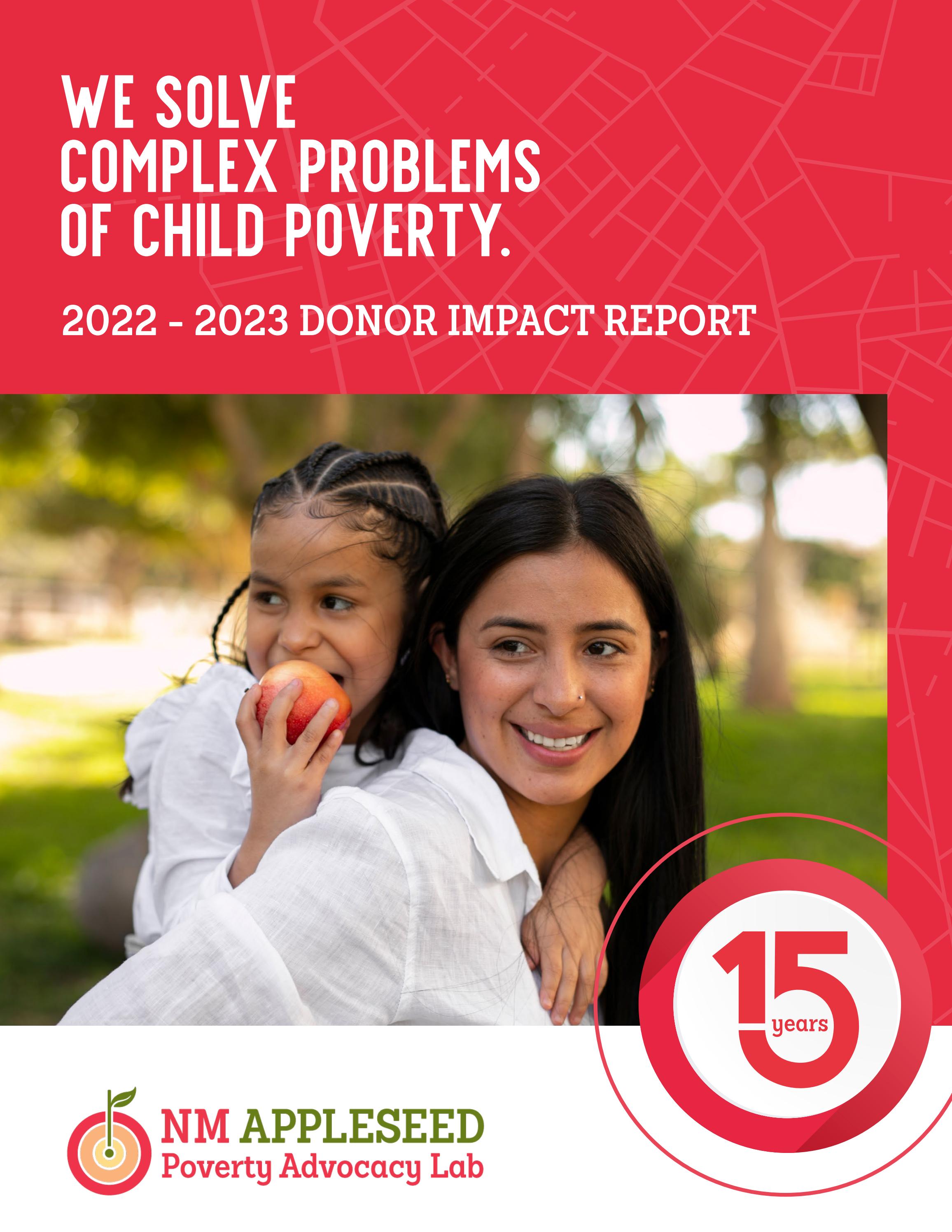 New Mexico Appleseed 2022 2023 Donor Impact Report by