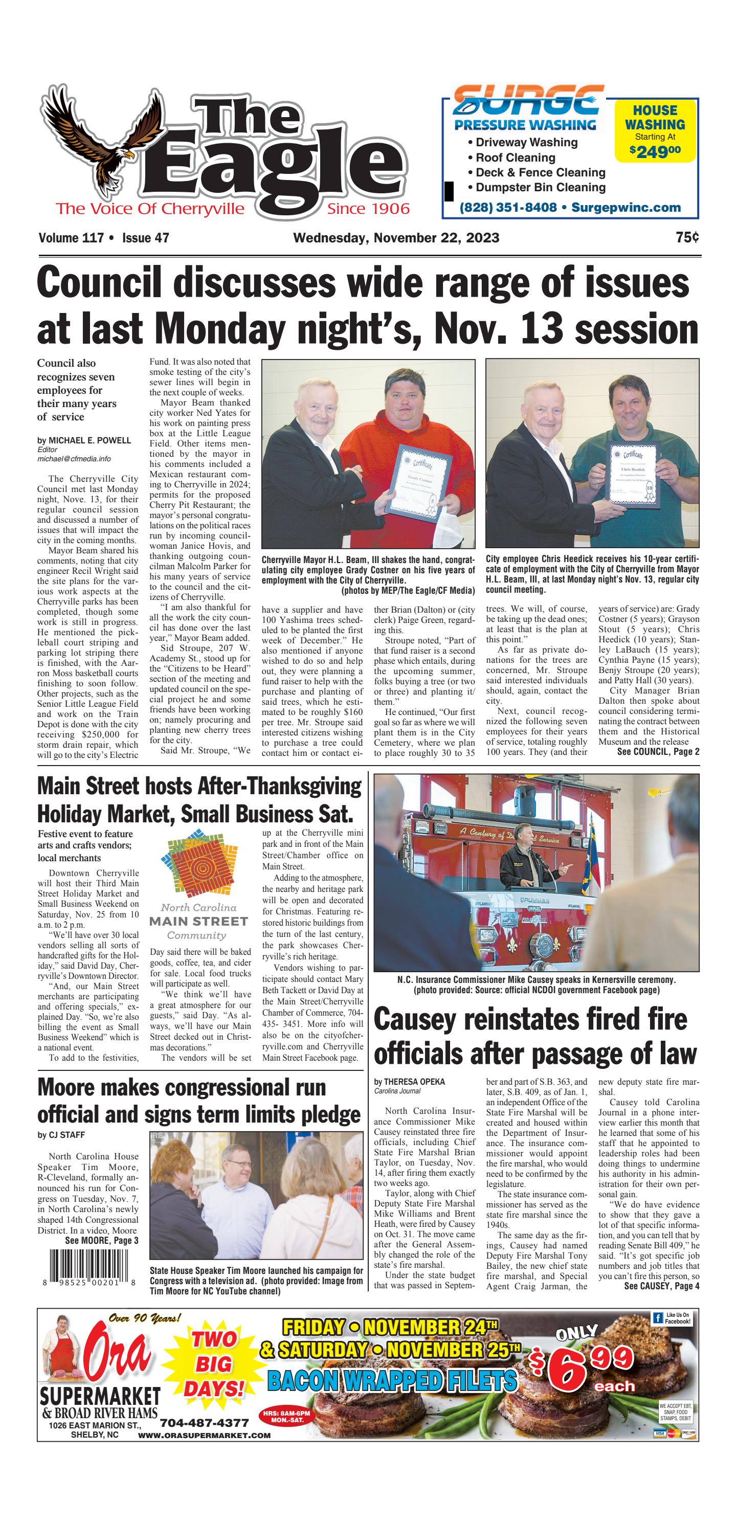 Cherryville Eagle 112223 by Community First Media Issuu