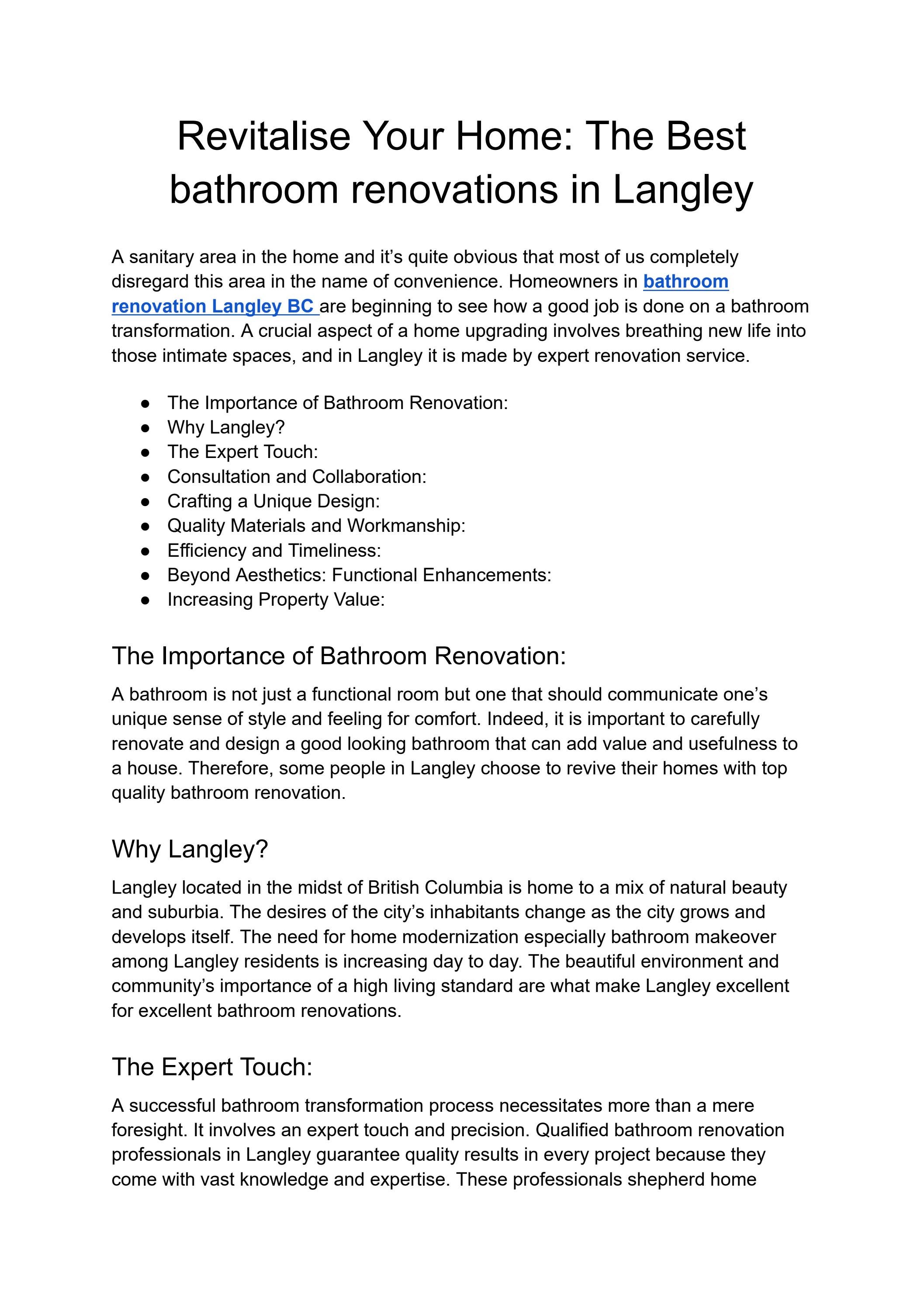 Revitalise Your Home The Best bathroom renovations in Langley by niami