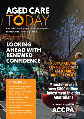 "Aged Care Today Summer 2023" publication cover image