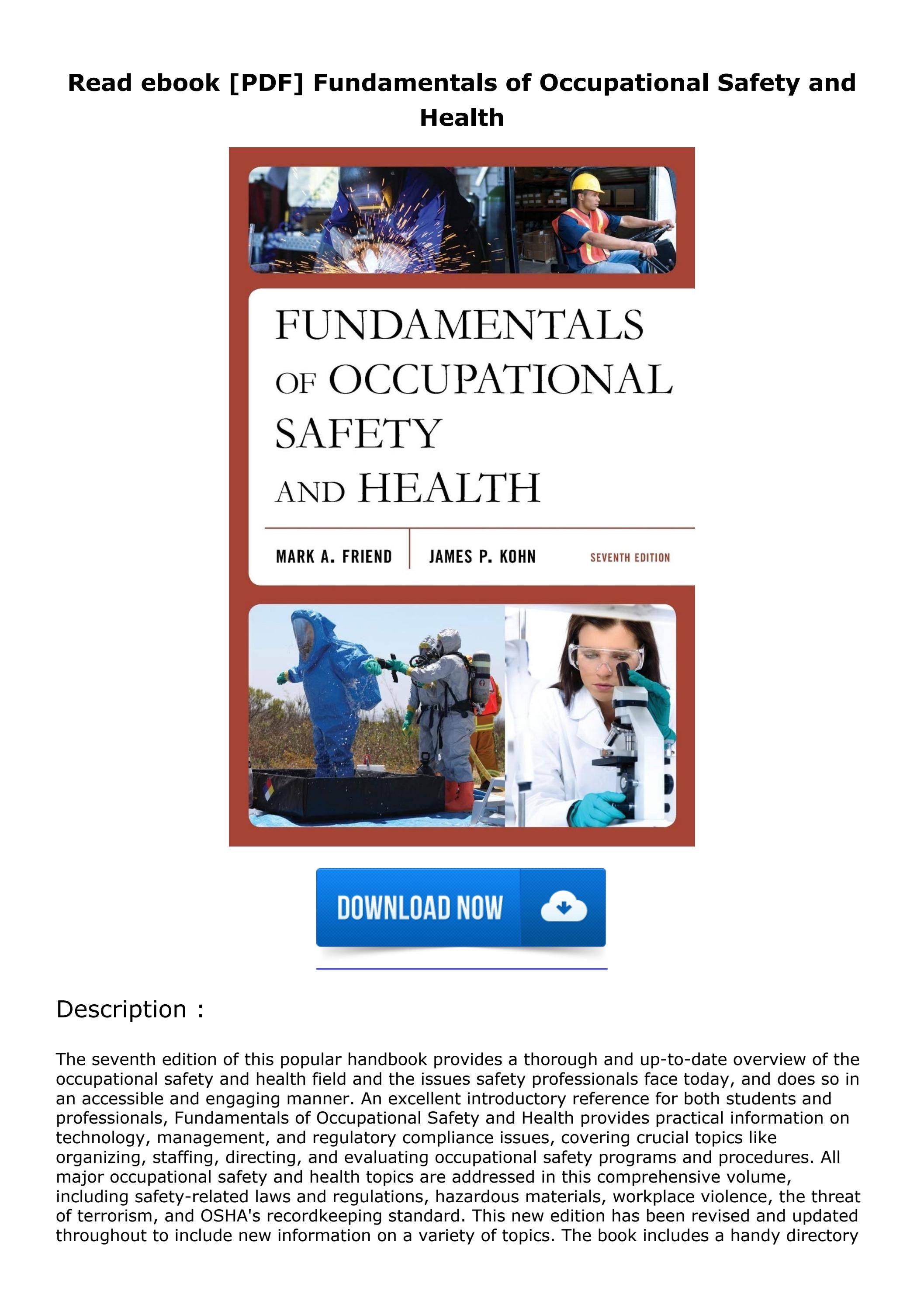 READ ebook [PDF] Fundamentals of Occupational Safety and Health by brycenharringtonase Issuu