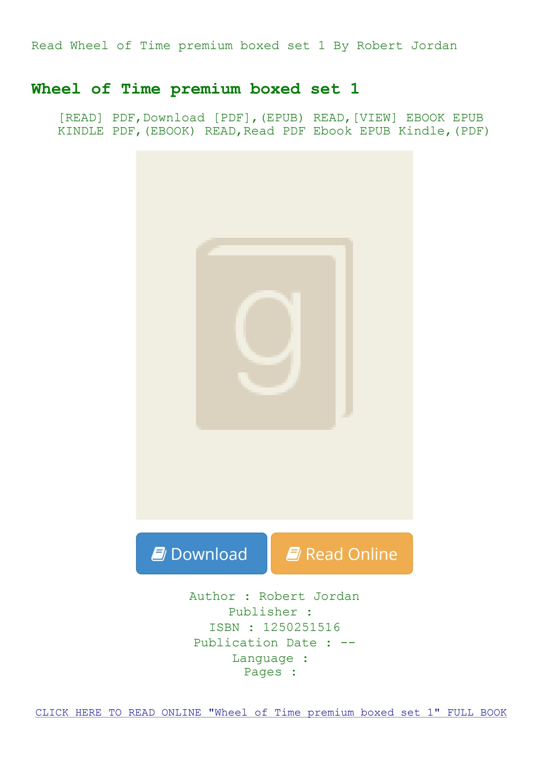 Read Wheel of Time premium boxed set 1 By Robert Jordan by sedhuuyaf Issuu