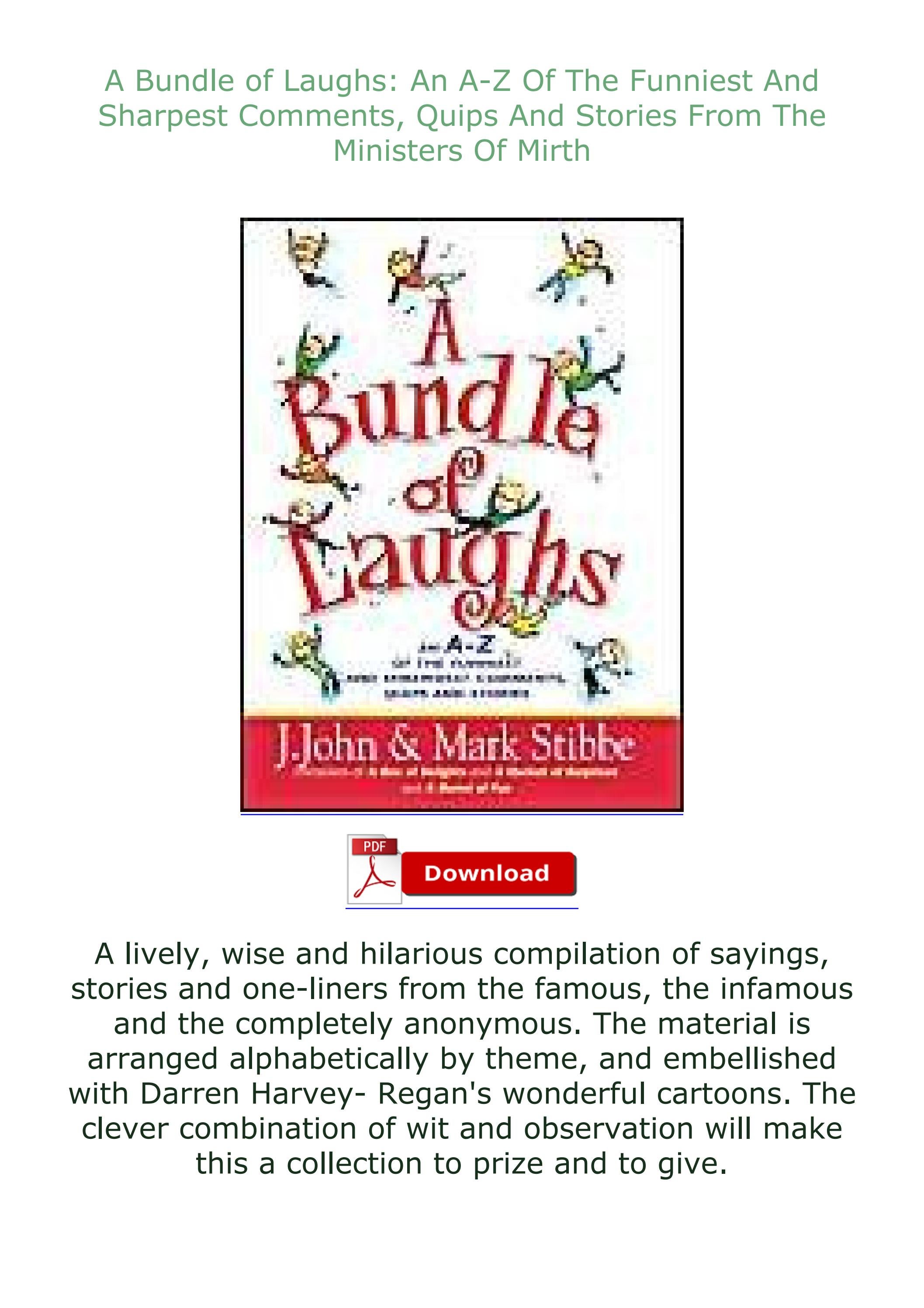 [⚡PDF READ ONLINE ]} A Bundle of Laughs An AZ Of The Funniest And