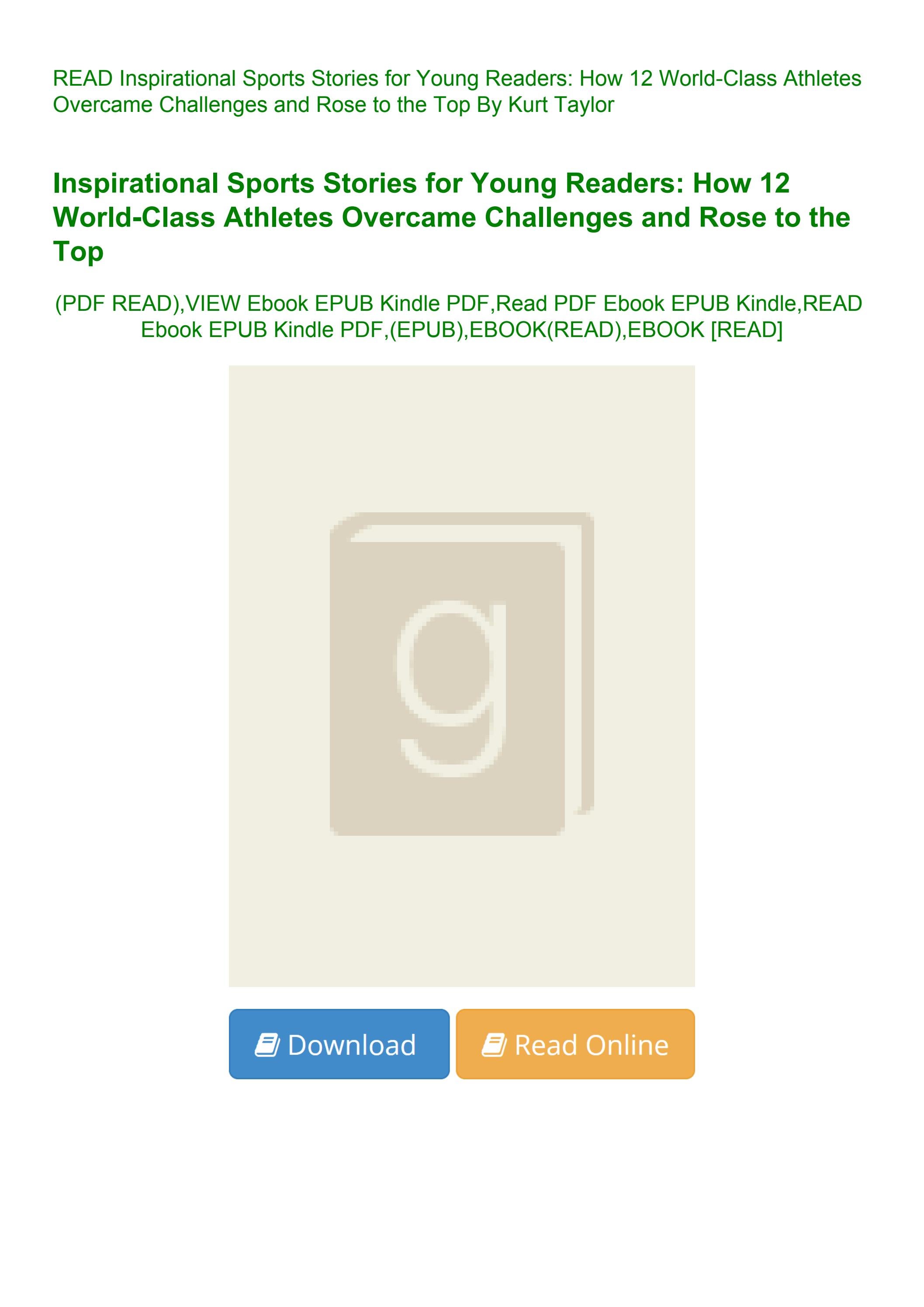 READ Inspirational Sports Stories for Young Readers How 12 WorldClass