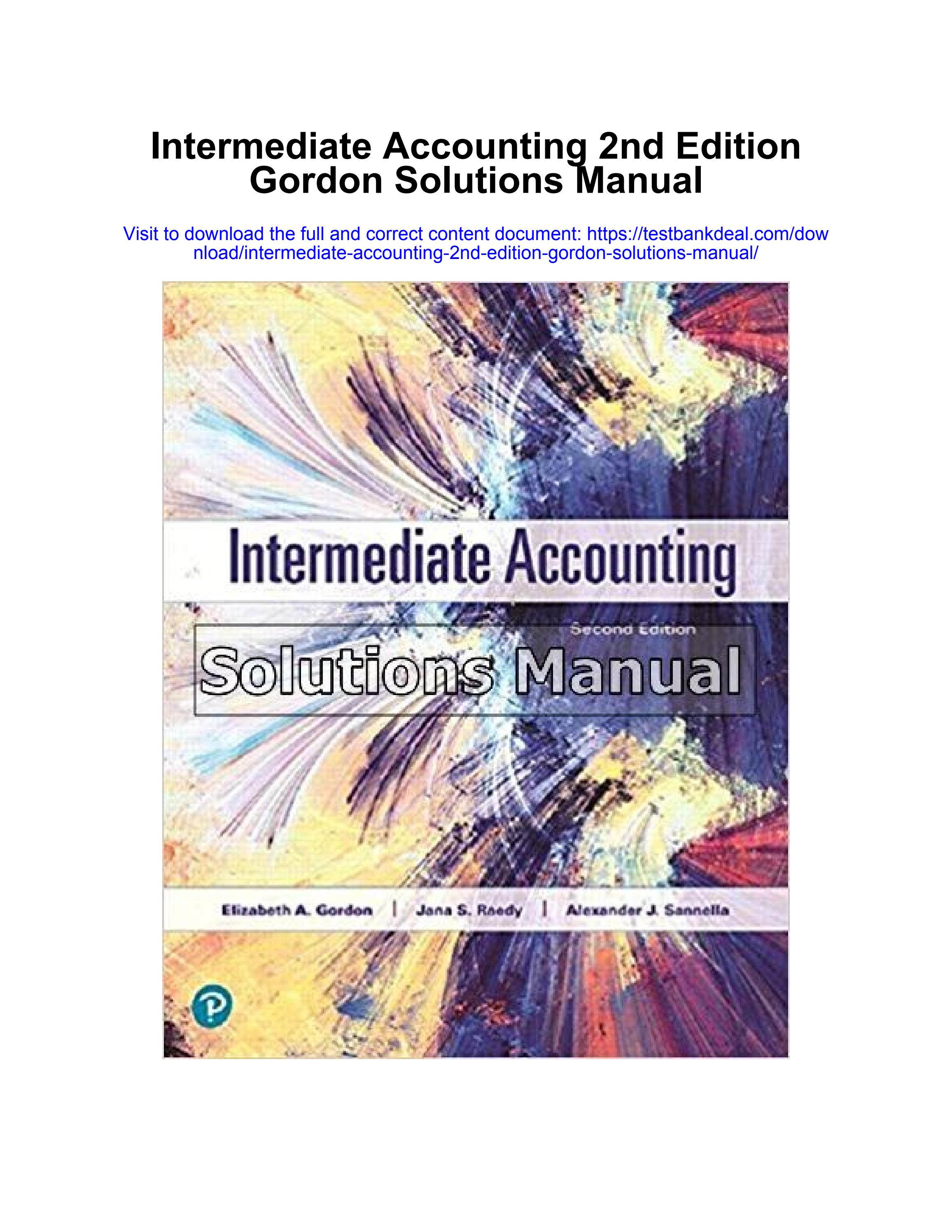 Intermediate accounting 2nd edition gordon solutions manual by dylan.taylor453 Issuu