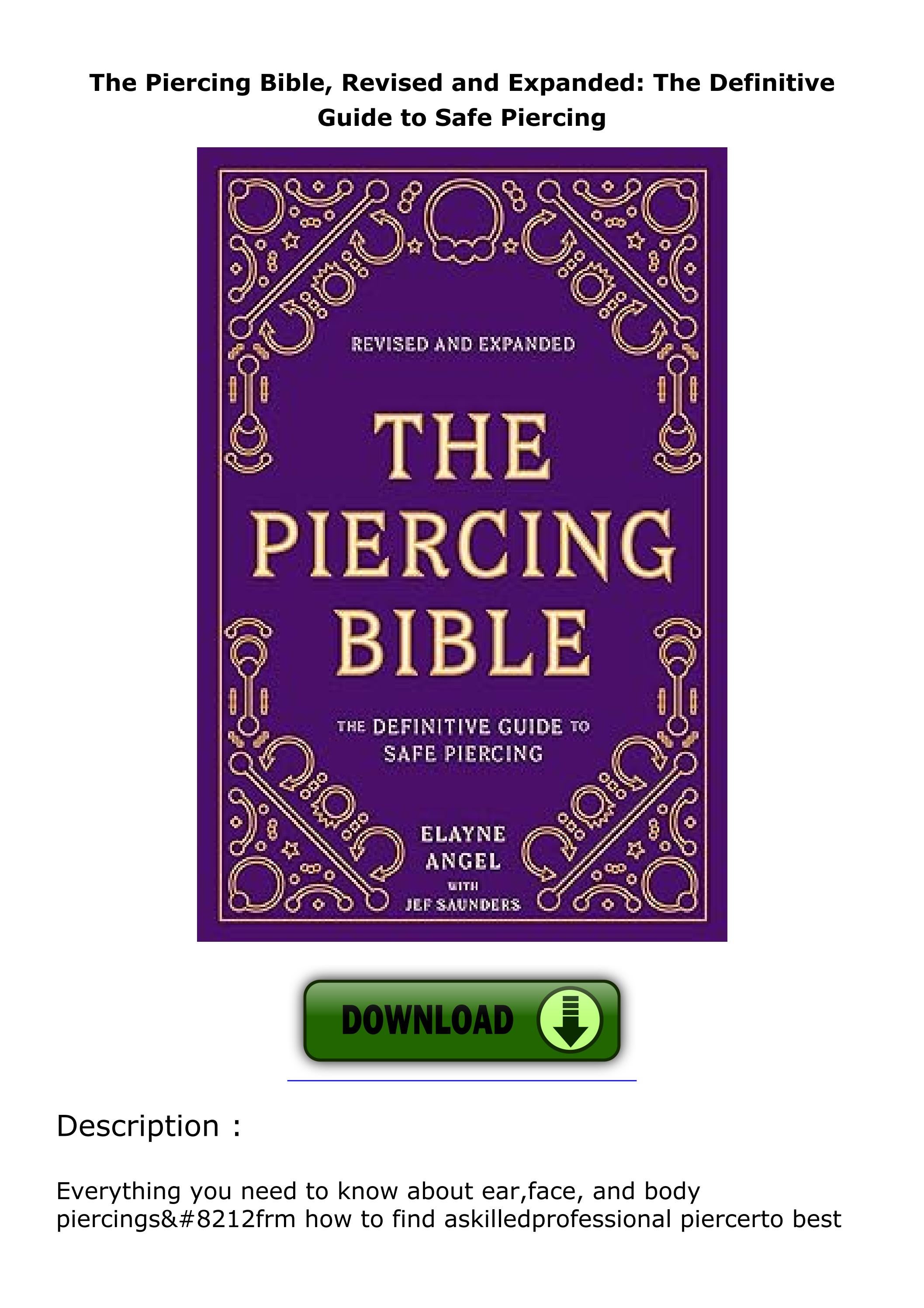 Download⚡️ The Piercing Bible, Revised and Expanded The Definitive