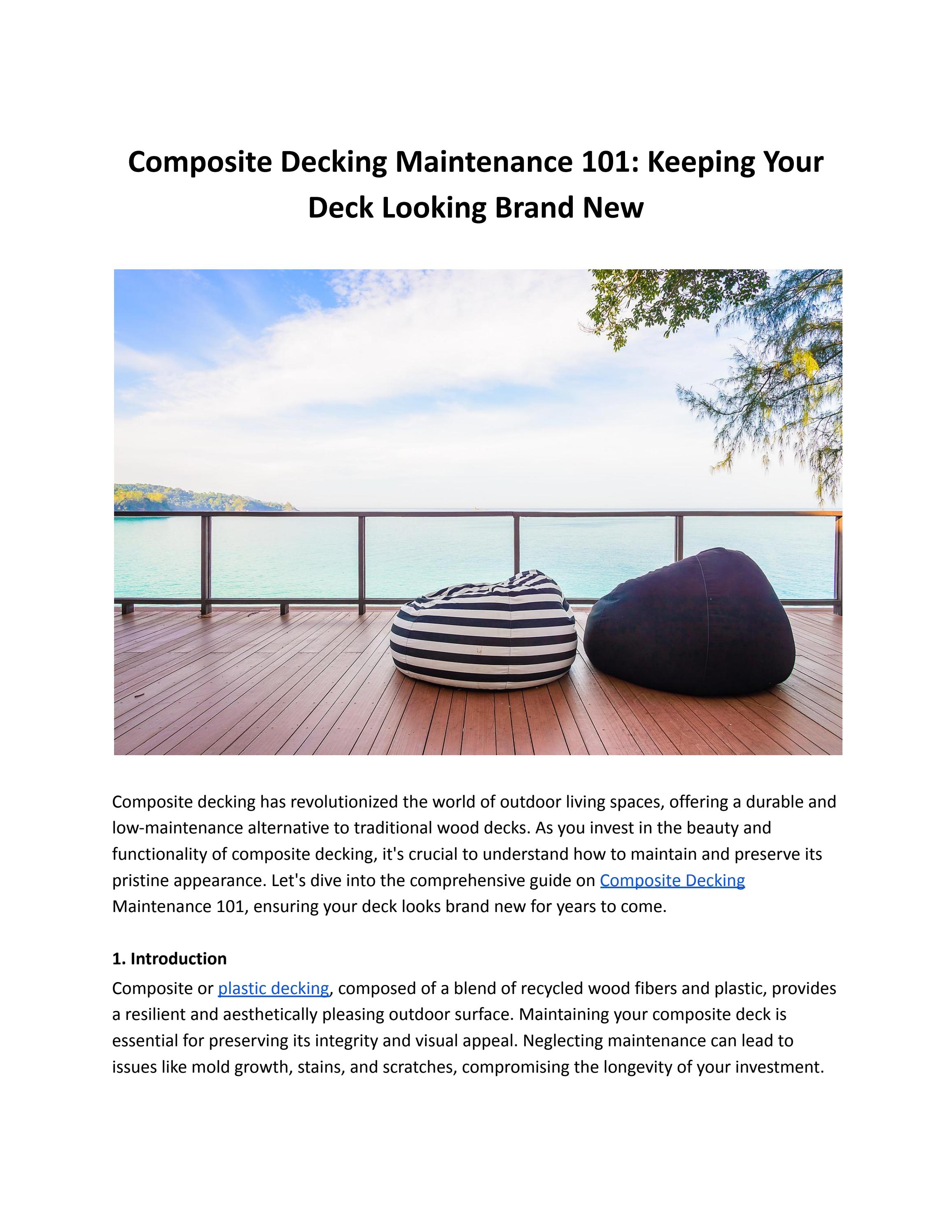 Composite Decking Maintenance 101 Keeping Your Deck Looking Brand New