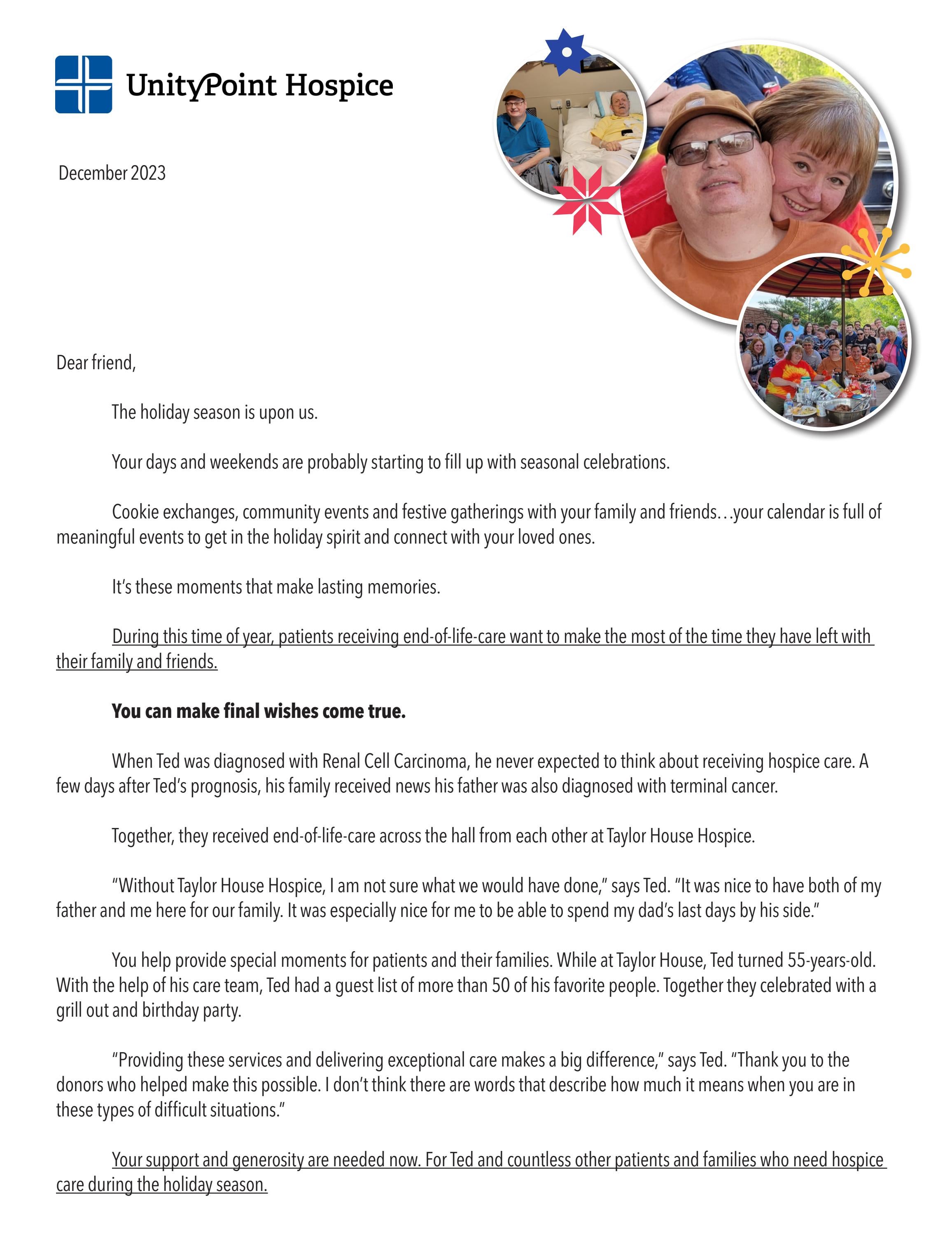 Unitypoint Hospice Support UnityPoint at Home and Taylor House Hospice: Year End 2023 by ...