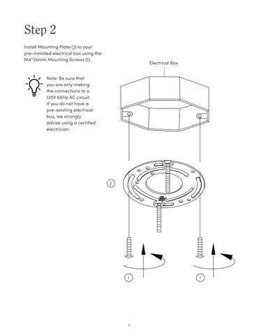 nathanjameshome 灯饰目录 · Leigh 吊灯 Instruction Sheet 第 6 页