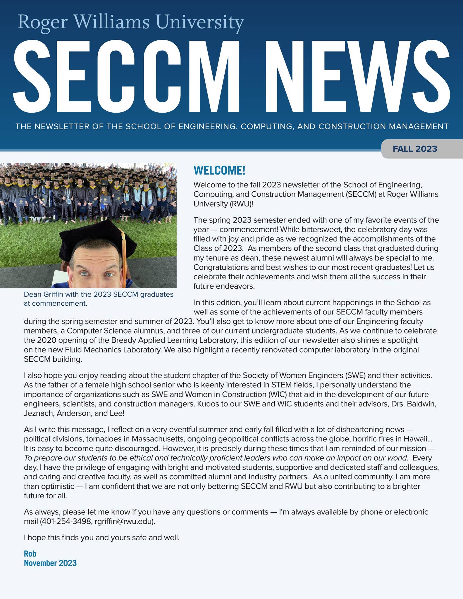 RWU SECCM News Fall 2023 by Roger Williams University Issuu