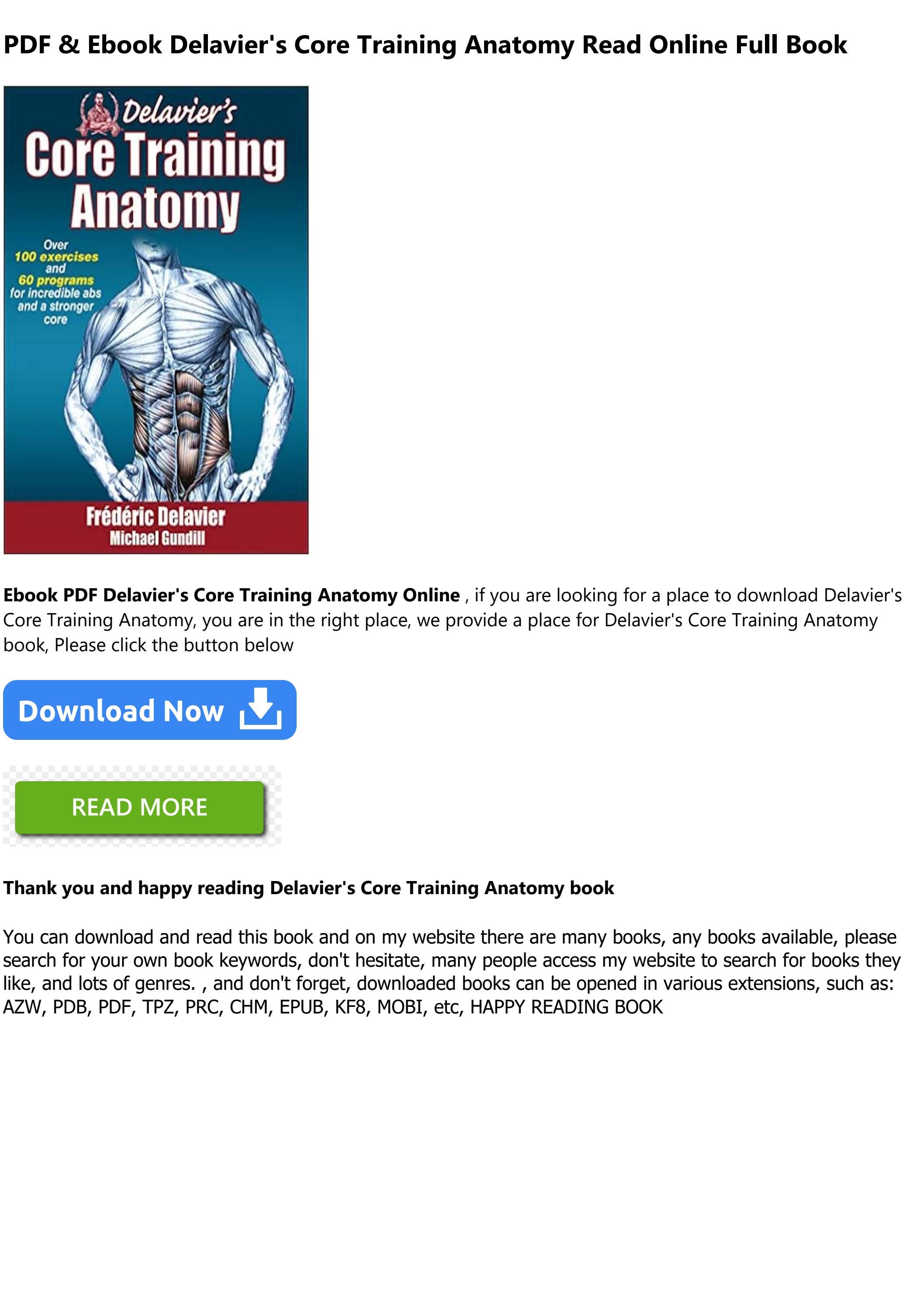 [P.D.F Download] Delavier's Core Training Anatomy Full AudioBook by muratkmanbilmuratkmanbil Issuu