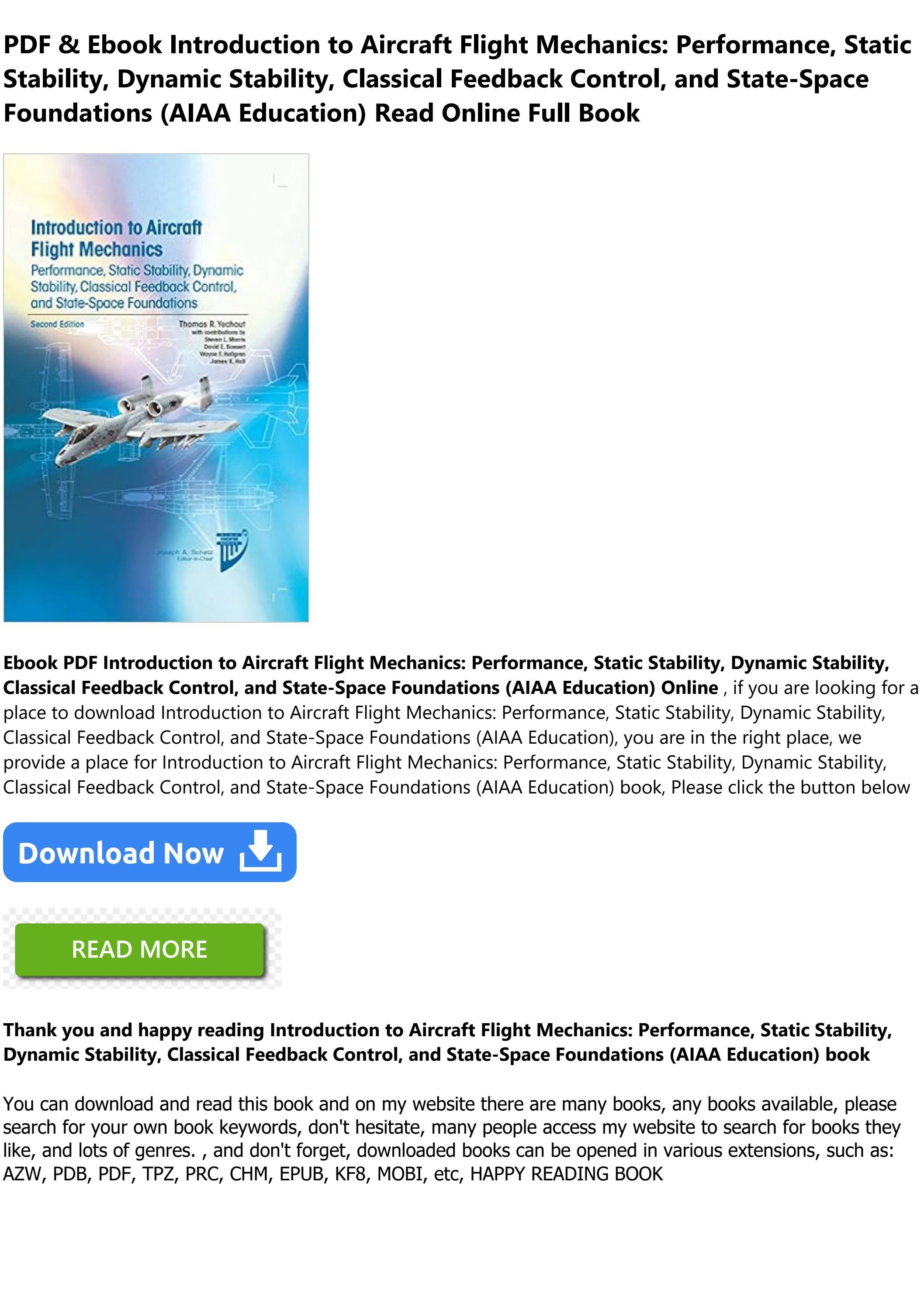 >Free Download Introduction to Aircraft Flight Mechanics Performance