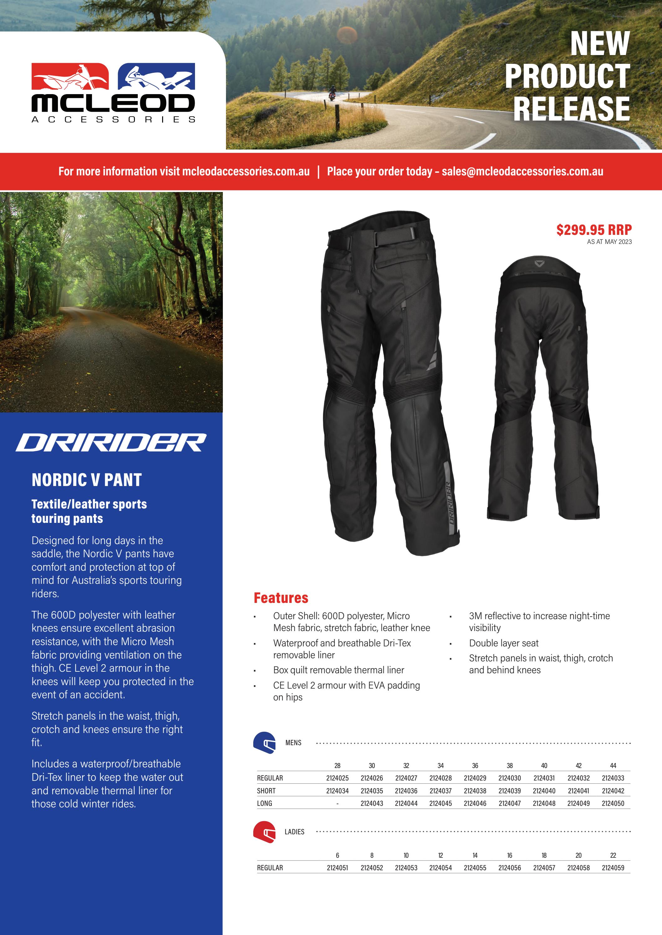 NPR - Dririder - Nordic V Pants by McLeod Accessories - Issuu