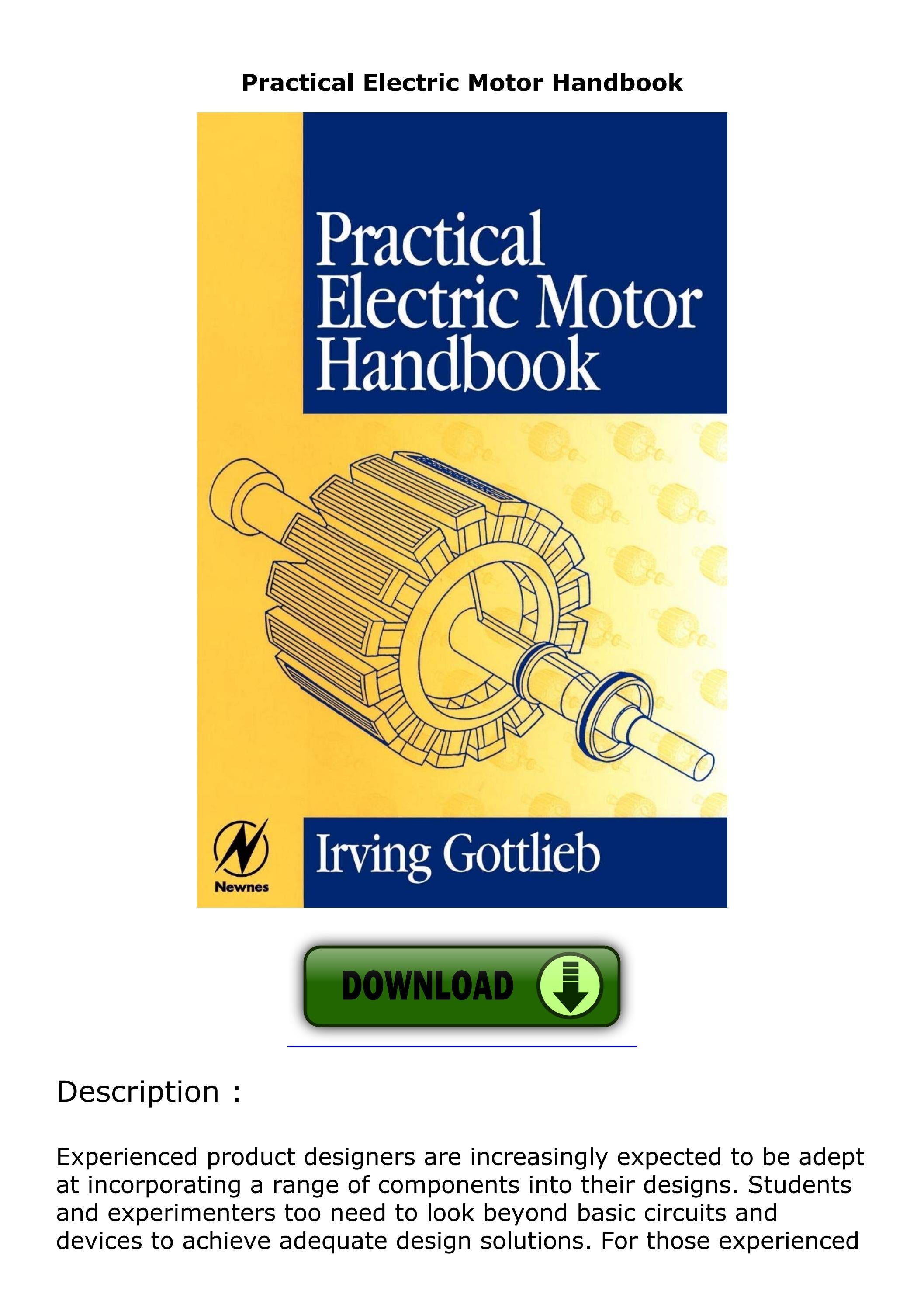 ️PDF⚡️ Practical Electric Motor Handbook by guillermostouta Issuu