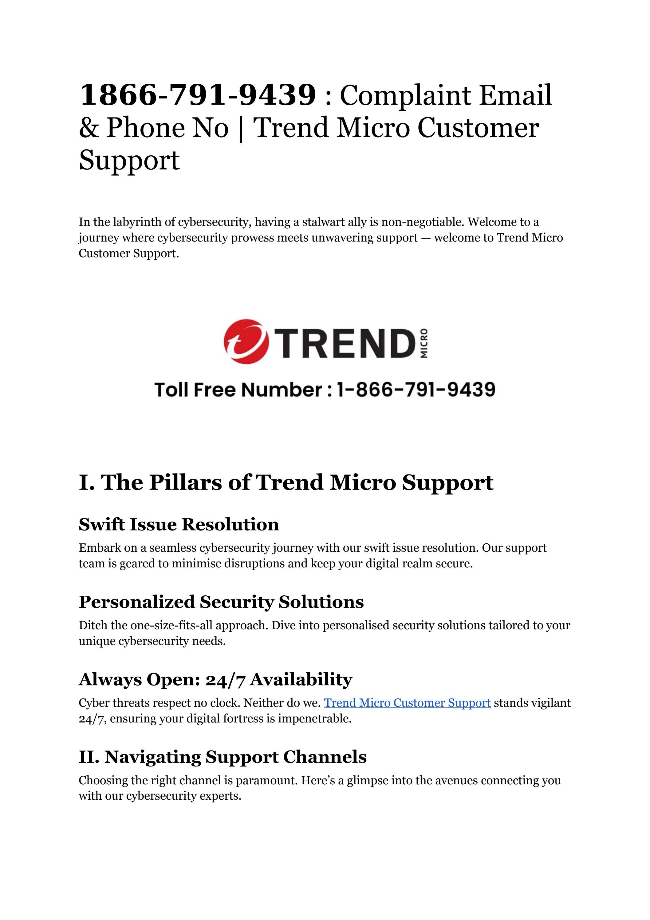 18667919439 Complaint Email & Phone No Trend Micro Customer