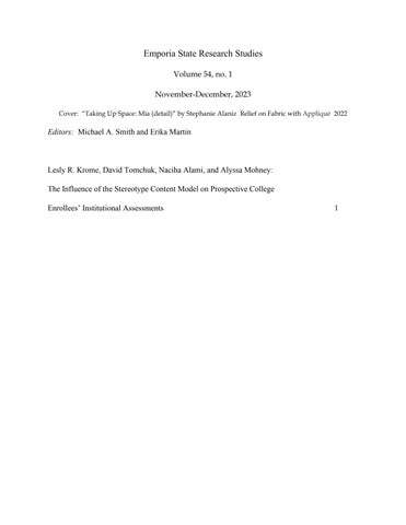 Emporia State Research Studies 第 54, Iss. 1 第 2 页
