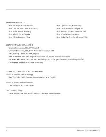 Emporia State University - 冬季 2023 Commencement 第 2 页