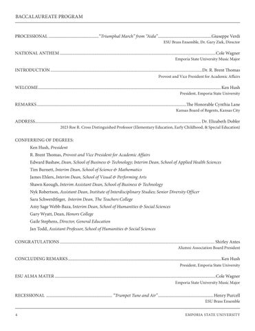 Emporia State University - 冬季 2023 Commencement 第 4 页
