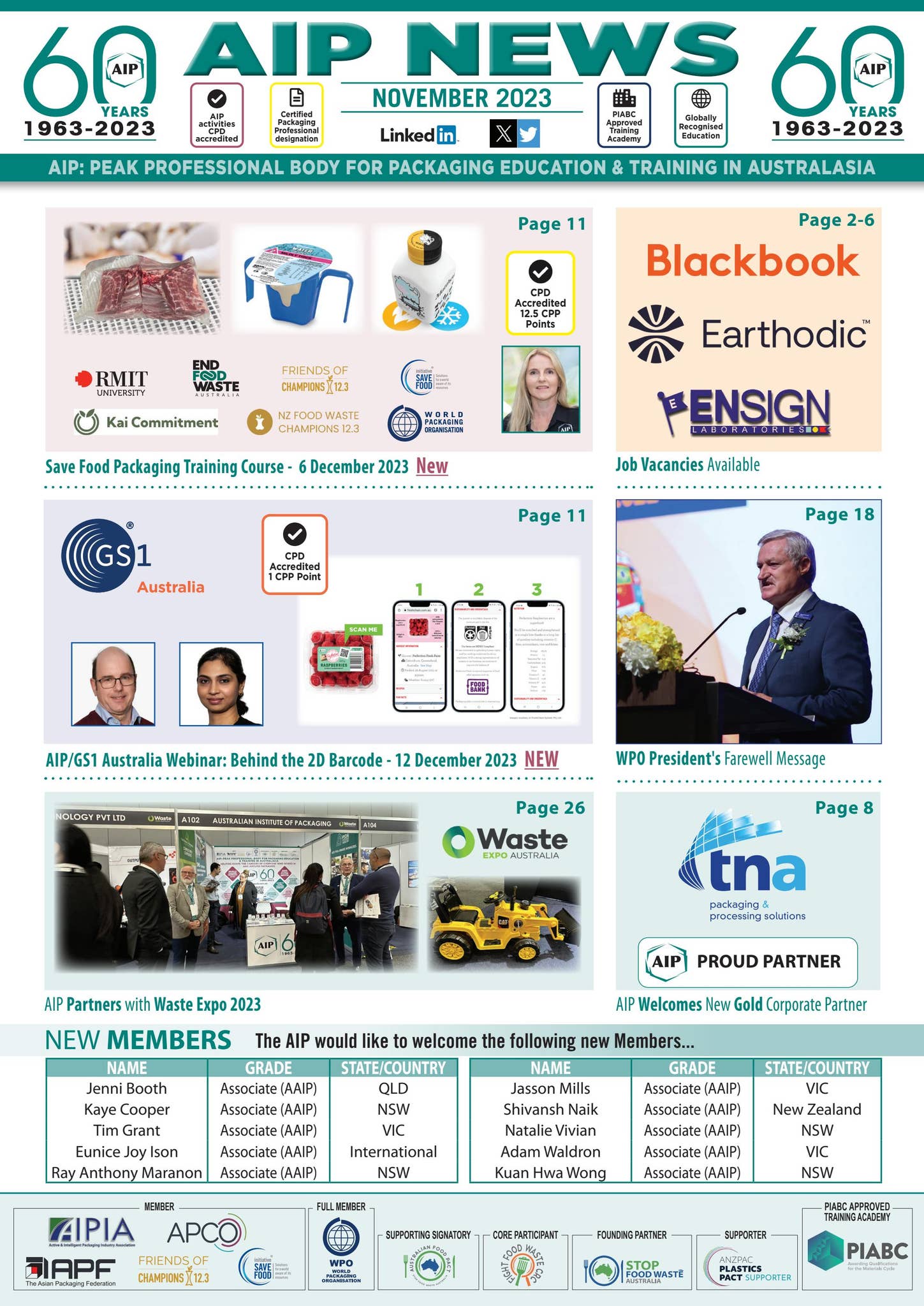 AIP November 2023 eNewsletter by Australasian Institute of Packaging ...