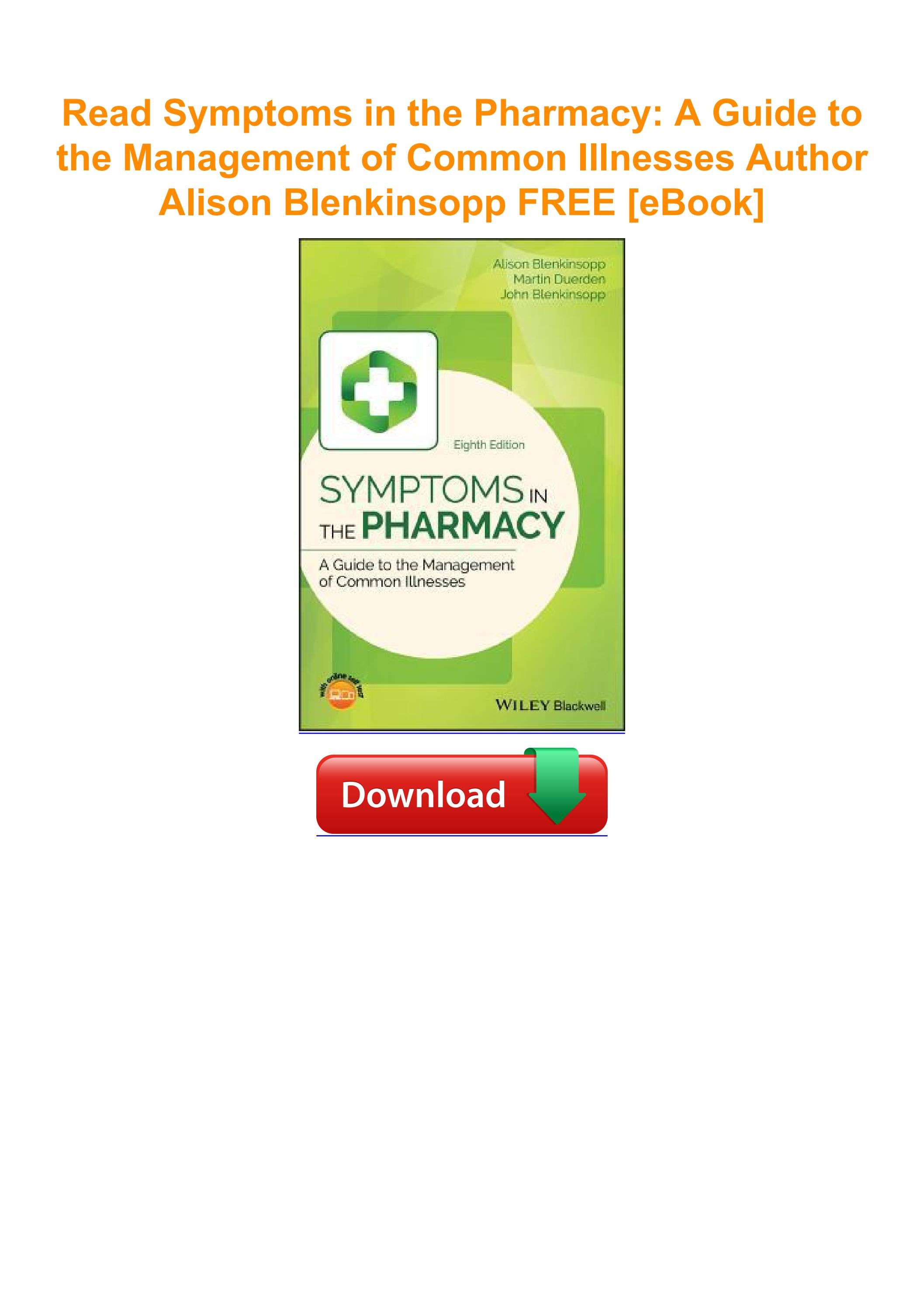 Read Symptoms in the Pharmacy A Guide to the Management of Common