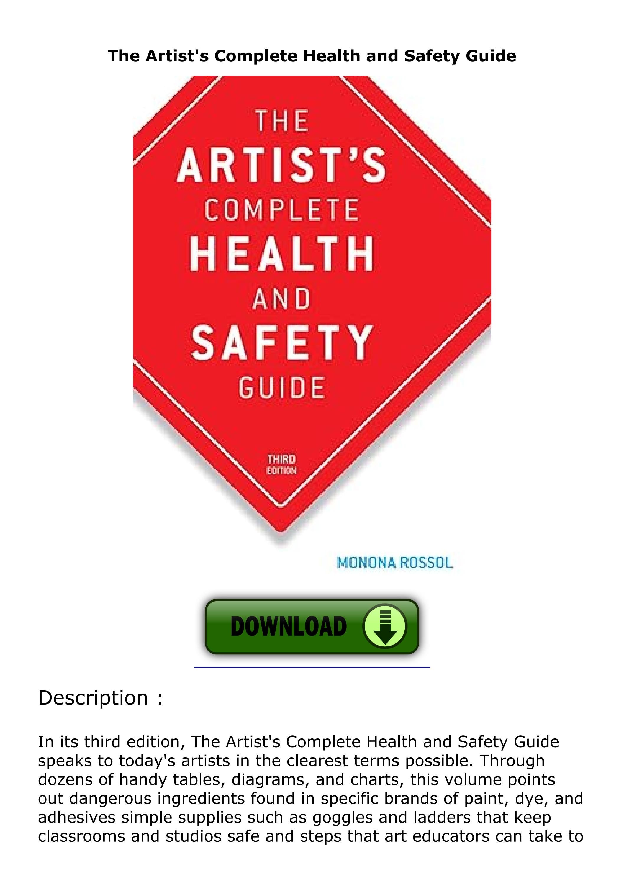[PDF] ️DOWNLOAD⚡️ The Artist's Complete Health and Safety Guide by