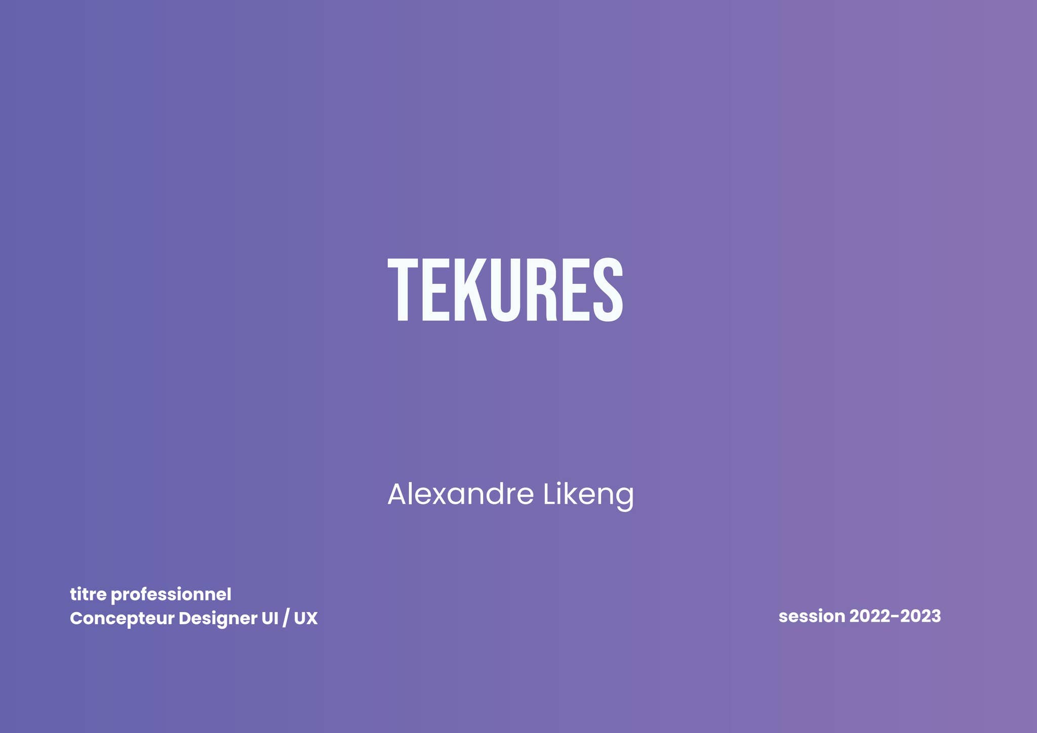 Projet-Tekures-CDUI-2023 by Alex - Issuu