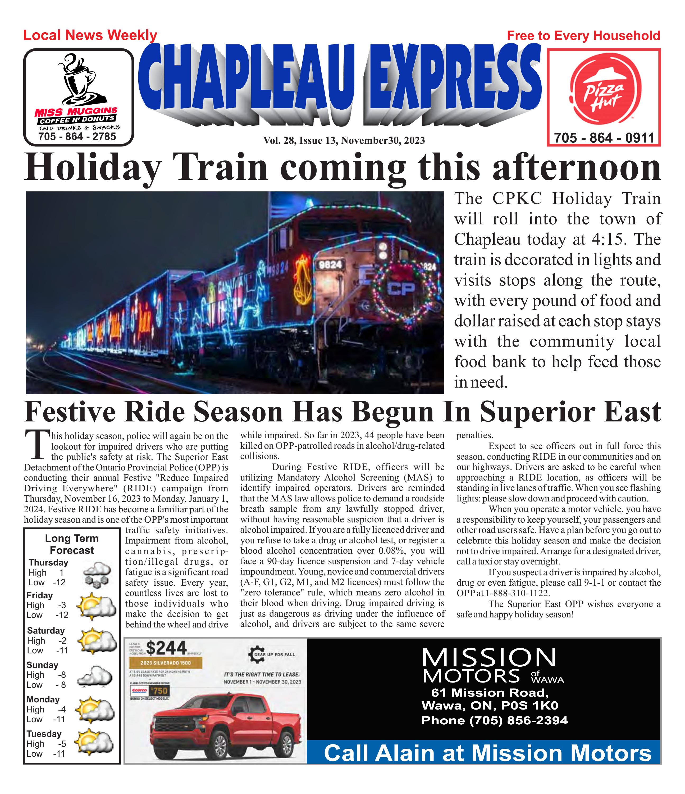 11302023 November 30 2024 by The Chapleau Express Issuu