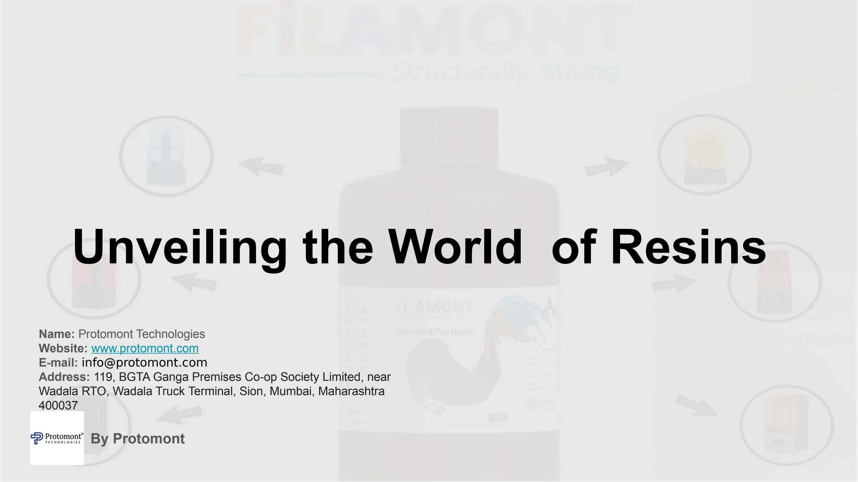 Explore the best types of 3D printer resin for your needs by Protomont