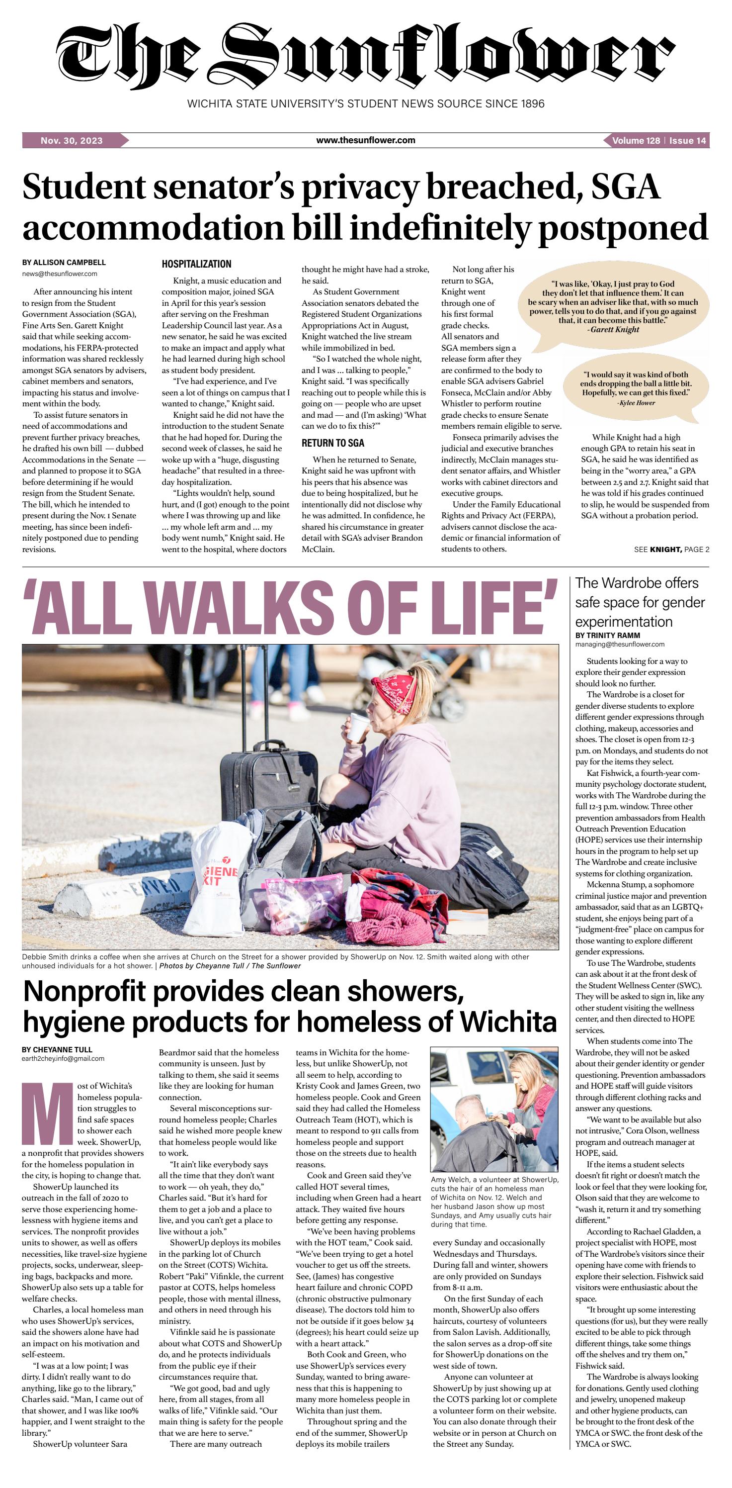 The Sunflower v. 128 i. 14 (November 30, 2023) by The Sunflower